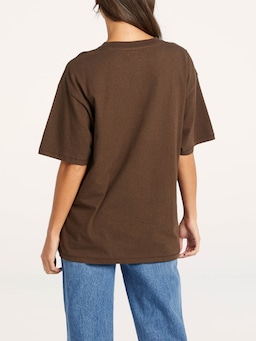 Slouch Tee In Sunflower Brown