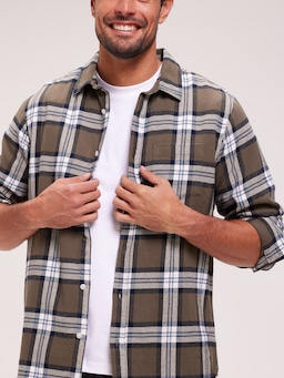 Long Sleeve Flannel Check Shirt