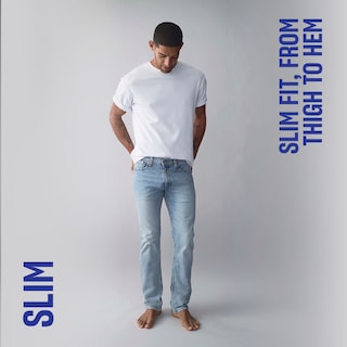 Slim. Slim from thigh to hem