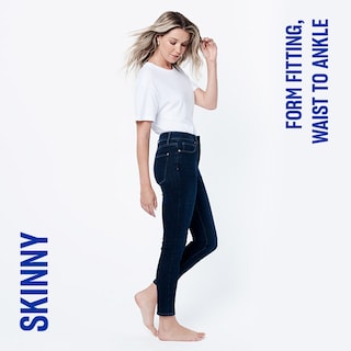 Super skinny fit. Waist to ankle