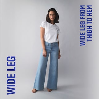 Wide Leg. Wide leg from thigh to hem