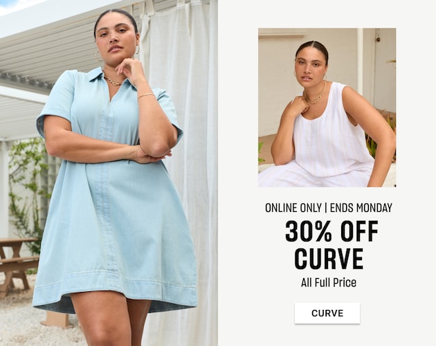 Online Only. Ends Monday. 30% Off Curve All Full Price