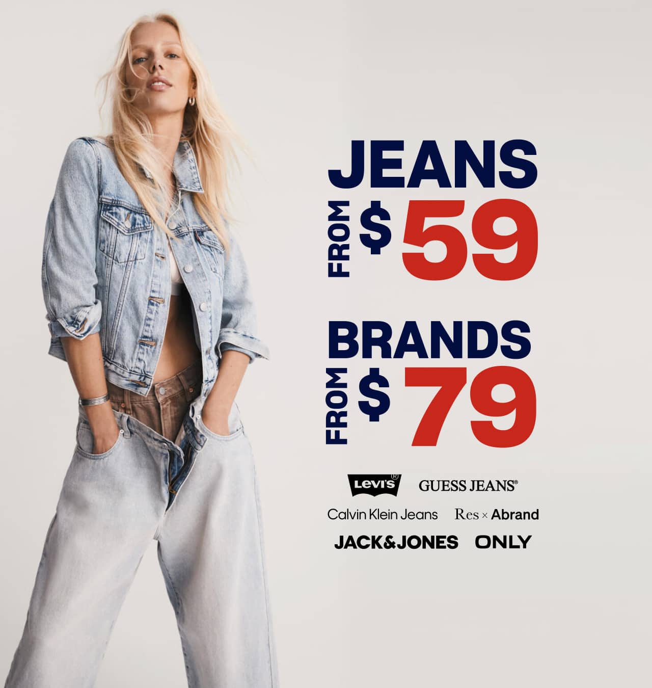 Jeans from $59 | Brands from $79.
