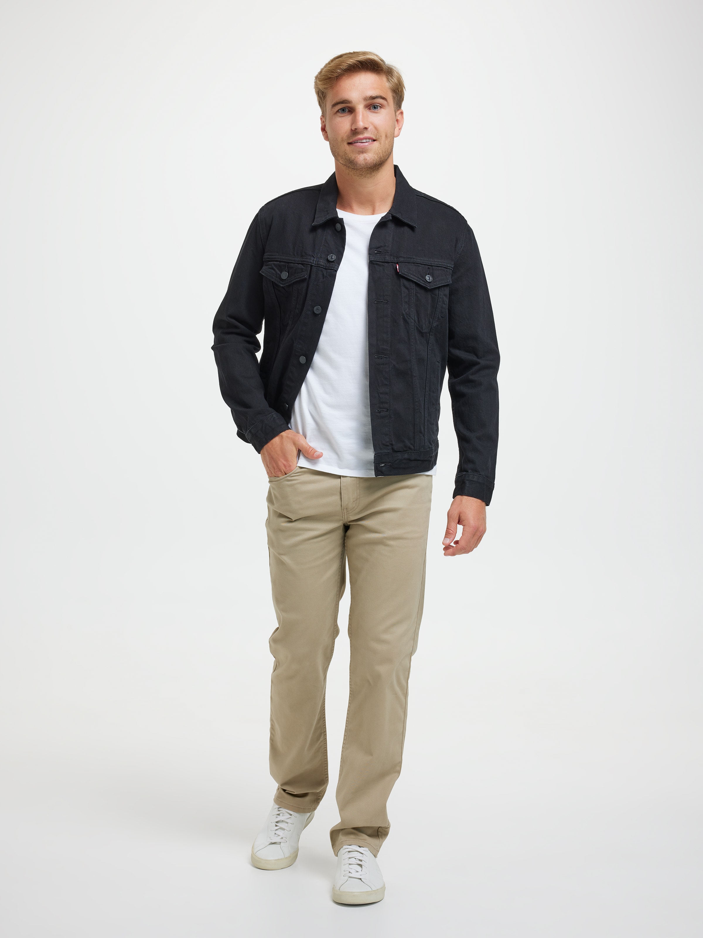Trucker Jacket In Dark Horse Black