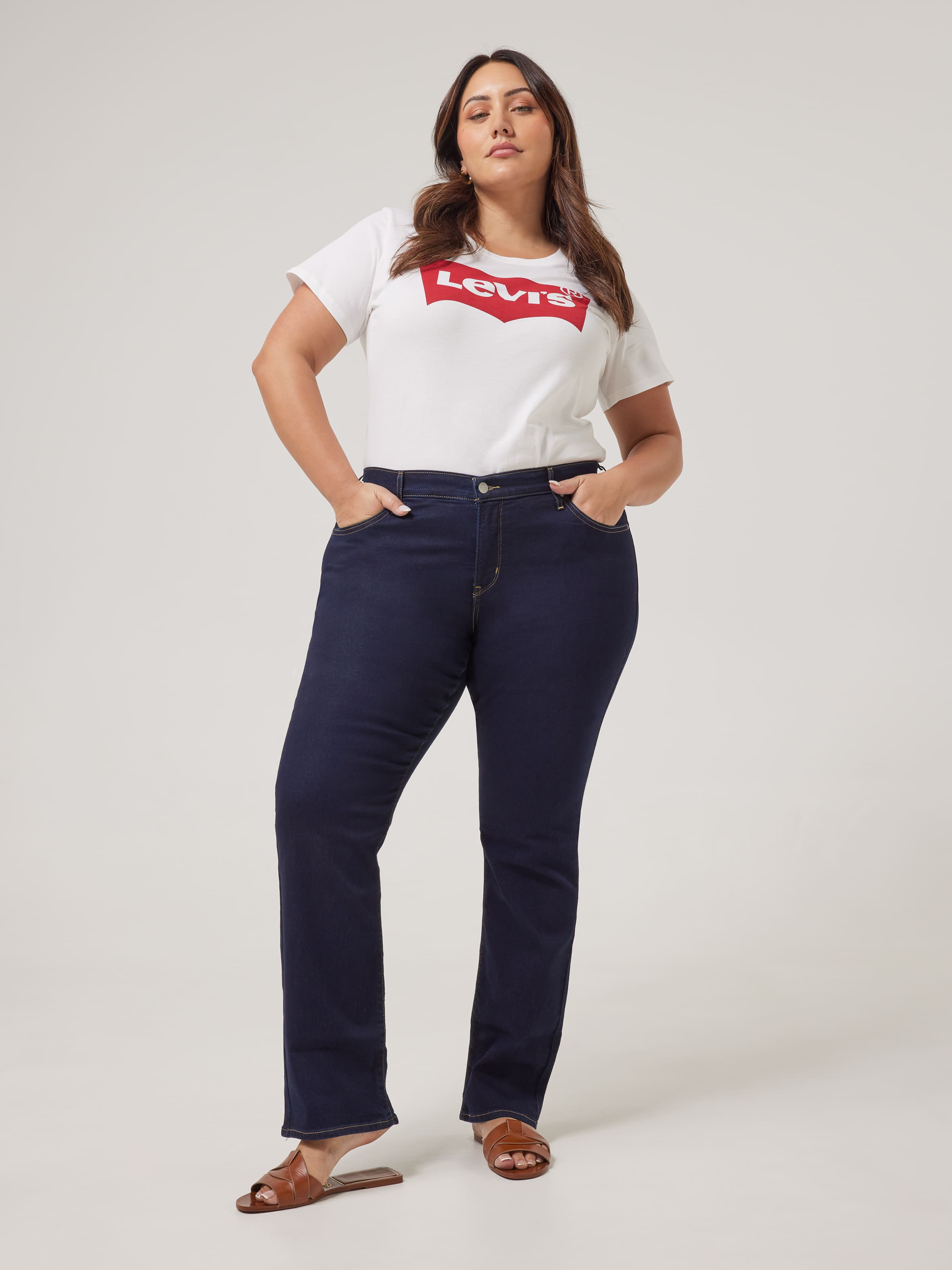 Levi's women's plus size clearance 314 shaping straight jean