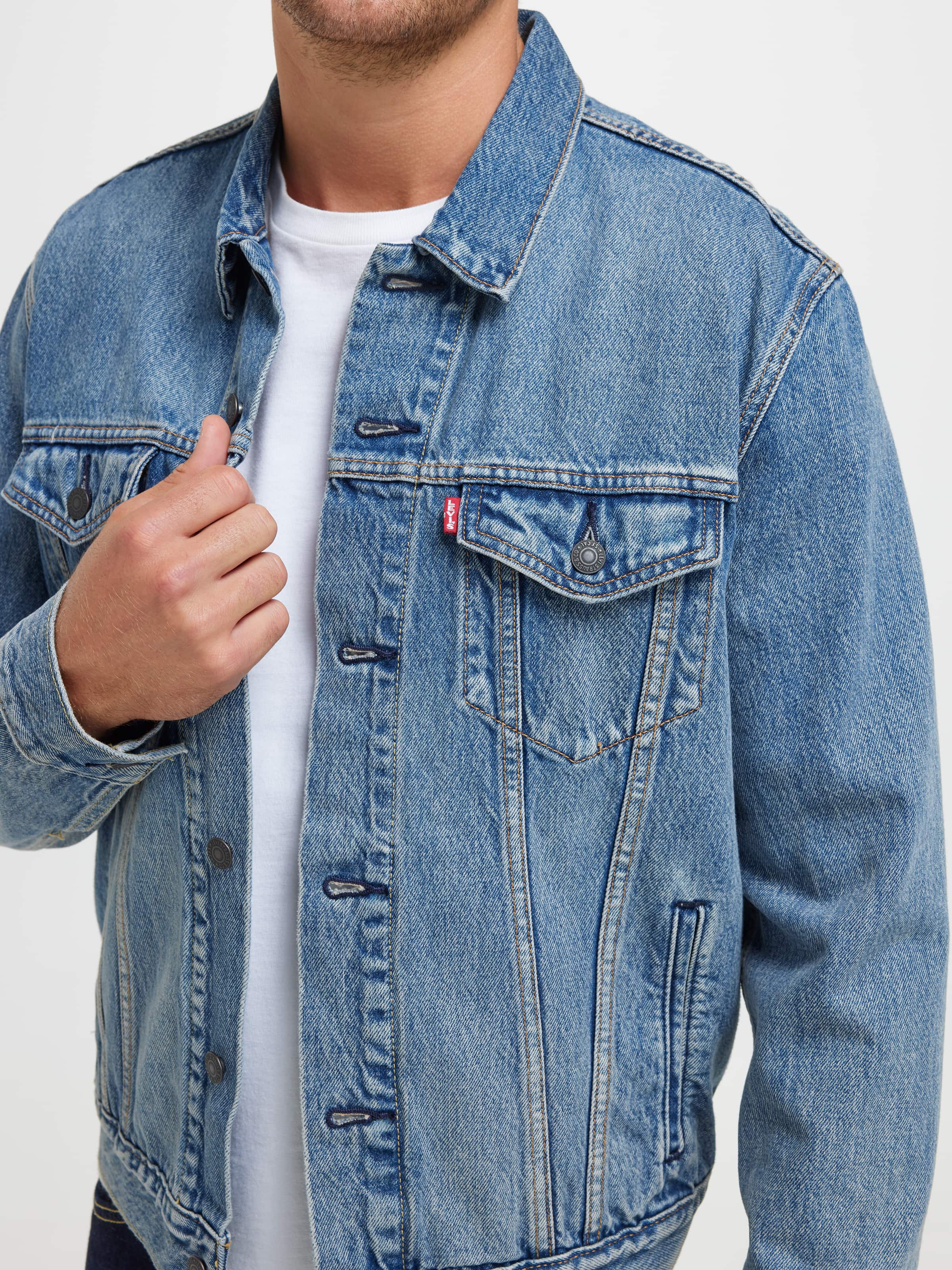 Image for Trucker Jacket In Skyline from JustGroupNZ