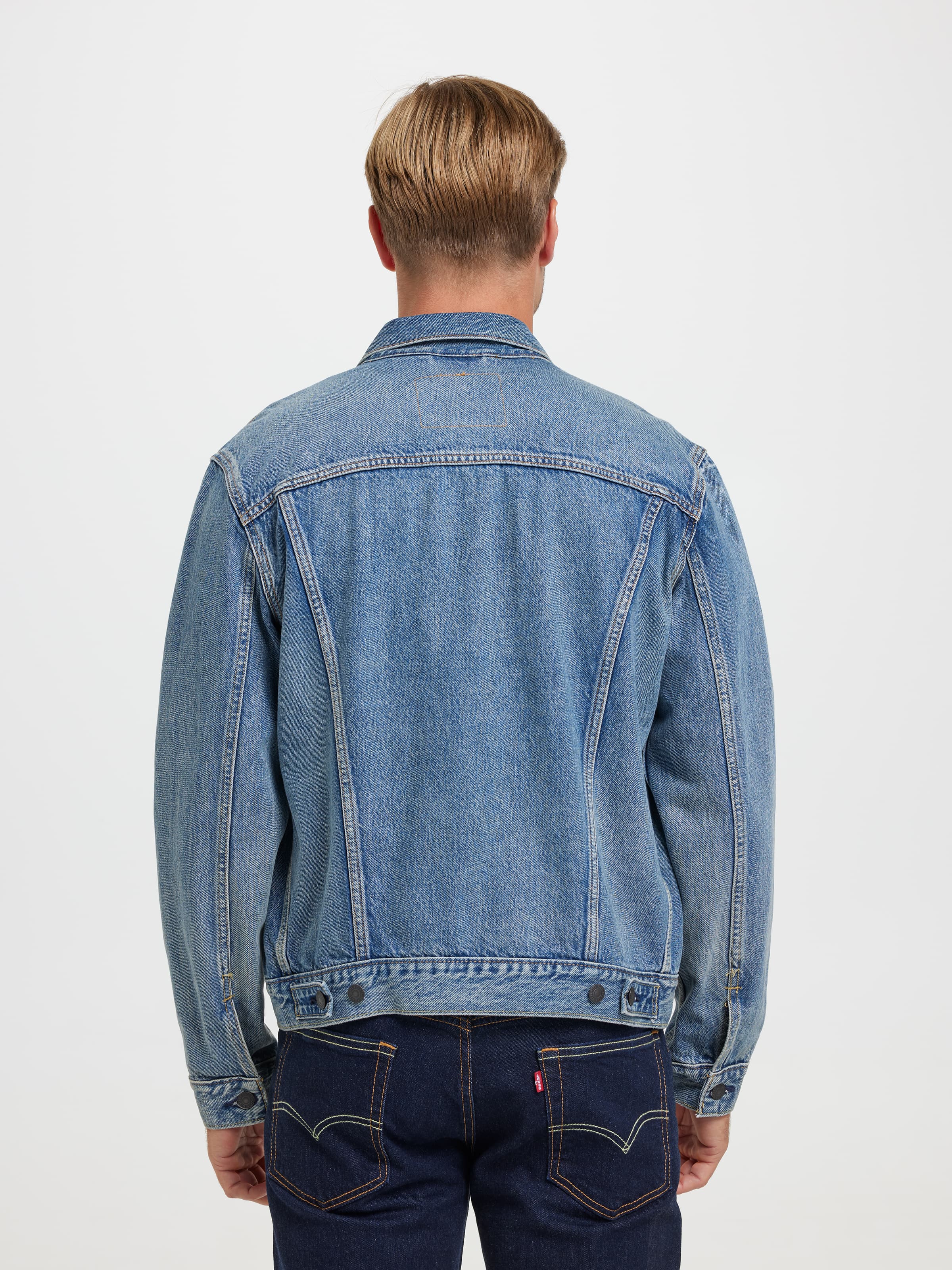Image for Trucker Jacket In Skyline from JustGroupNZ