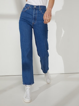 Ribcage Straight Ankle Jean In Jazz Pop