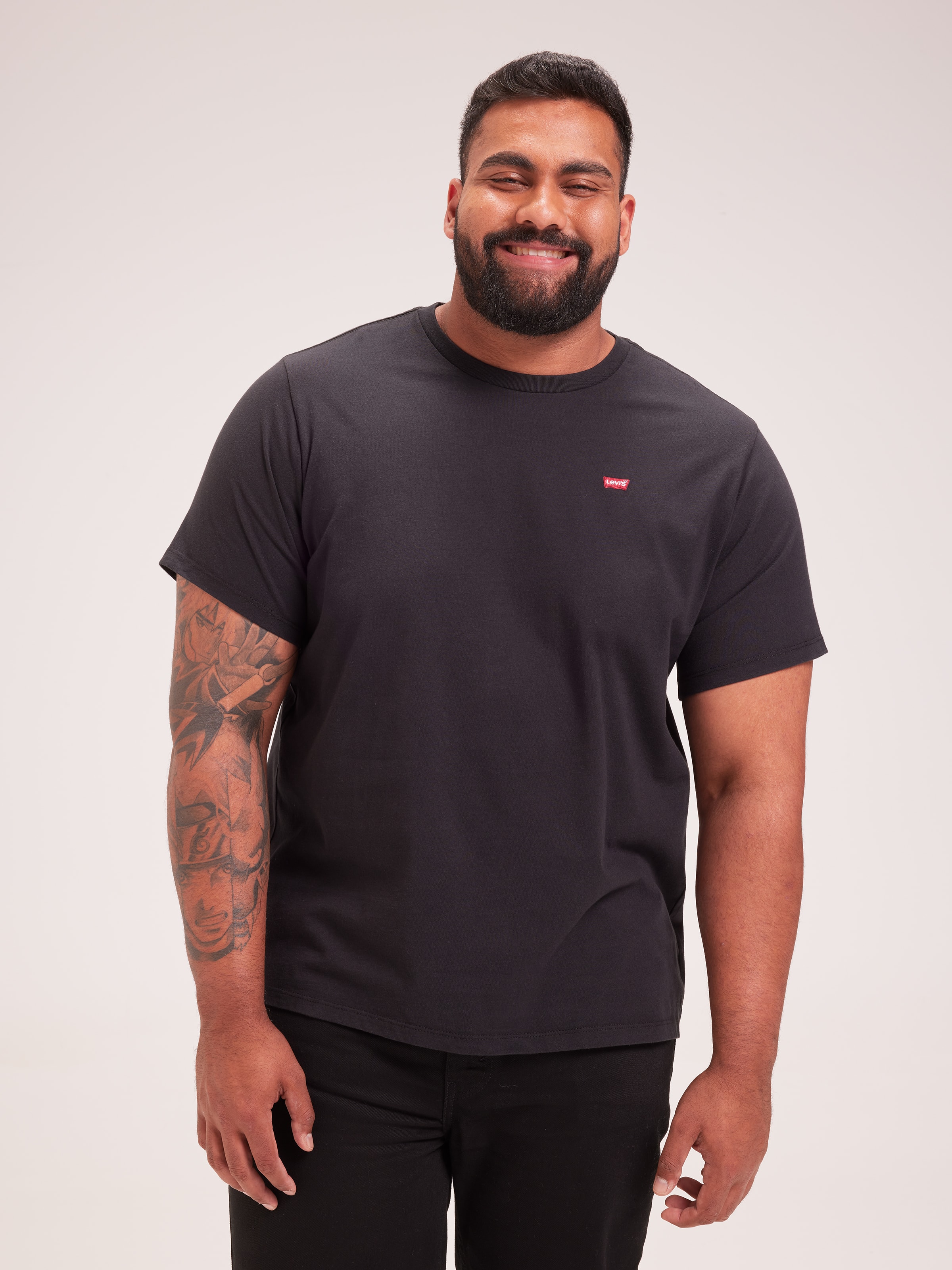 Big & Tall Mini Logo Tee In Mineral Black
