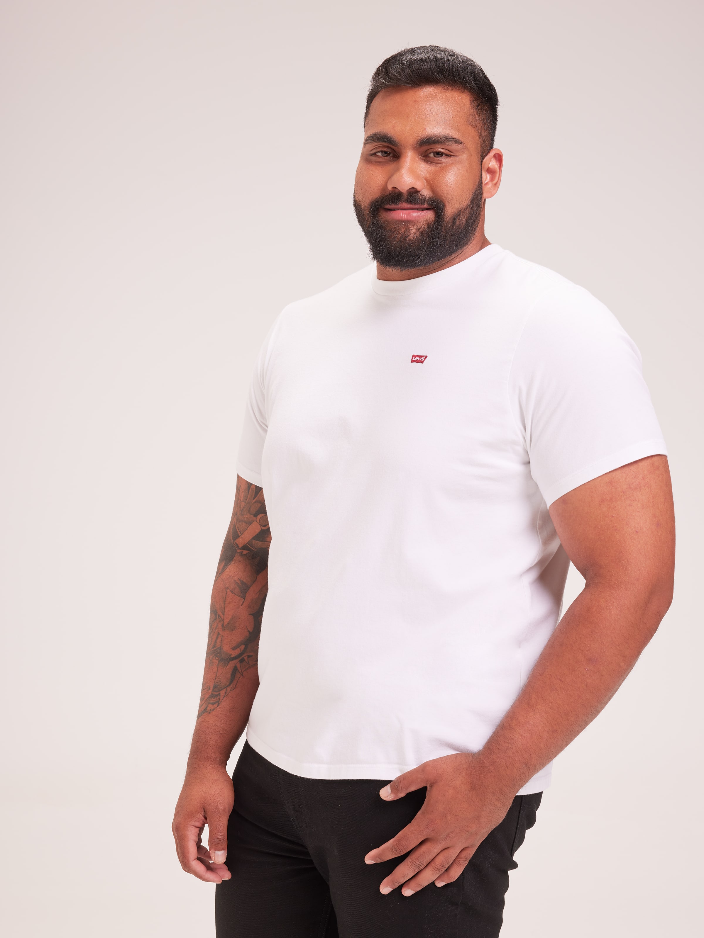 Big & Tall Mini Logo Tee In White
