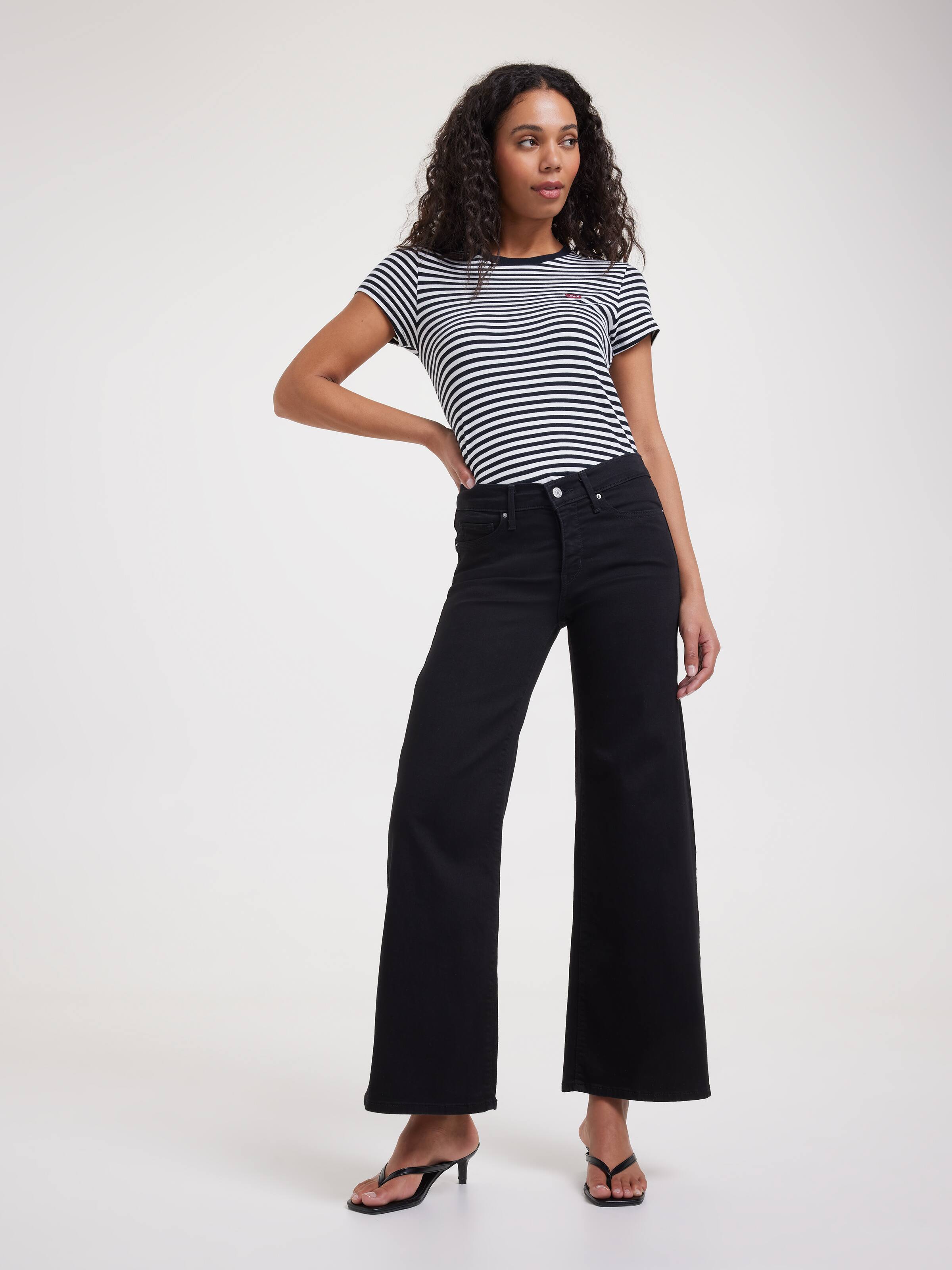 318 Shaping Wide Leg In Soft Black