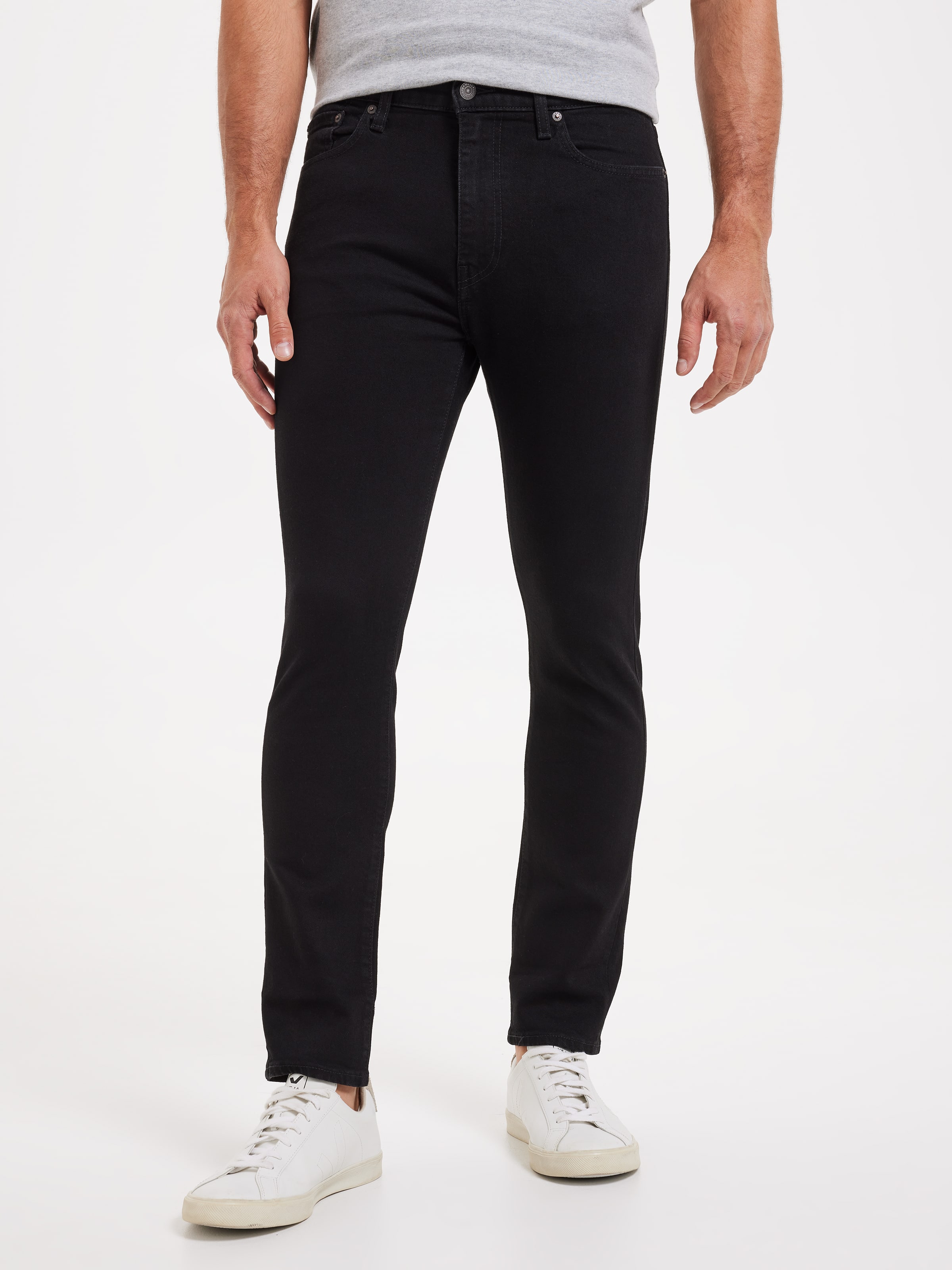 510 Skinny Jeans In Black Leaf