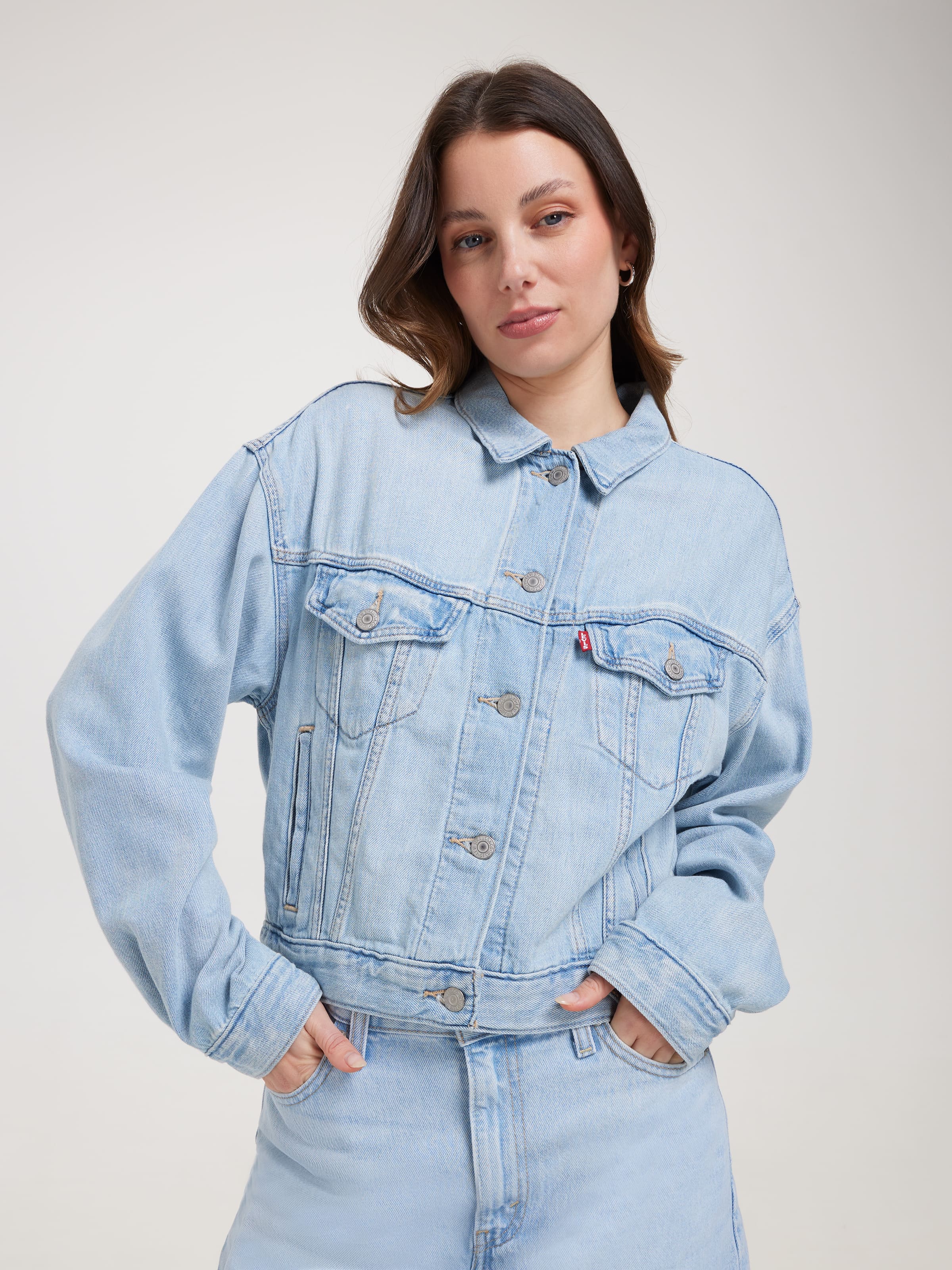 Shrunken 90'S Trucker Jacket In Luxury Trip