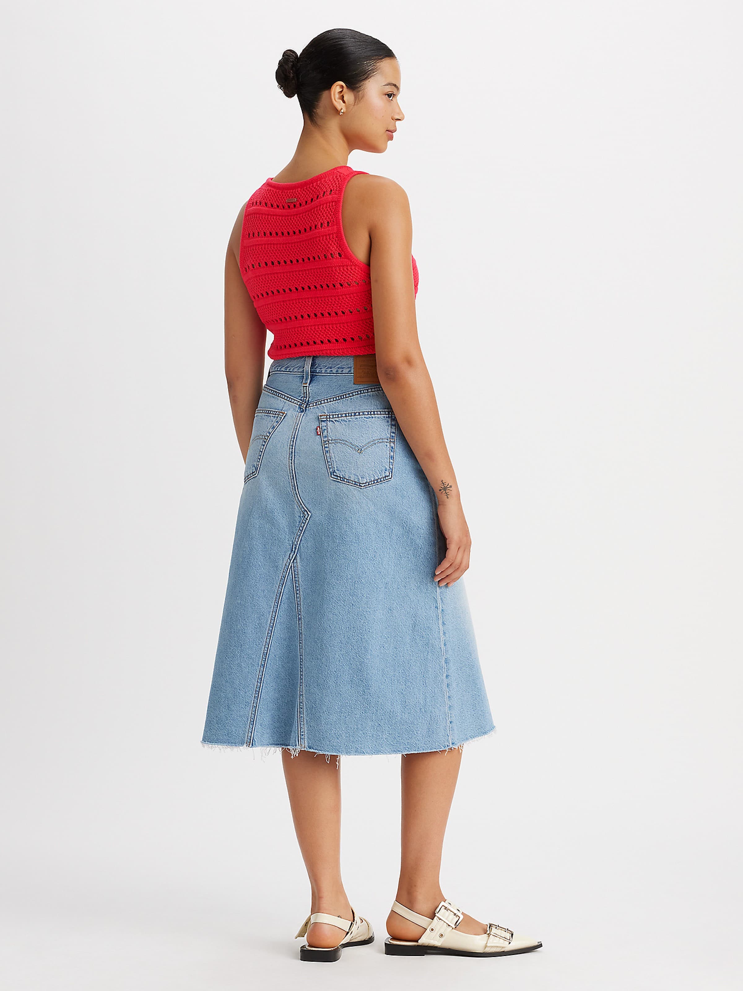 High Rise Aline Decon Skirt In Secret Secret