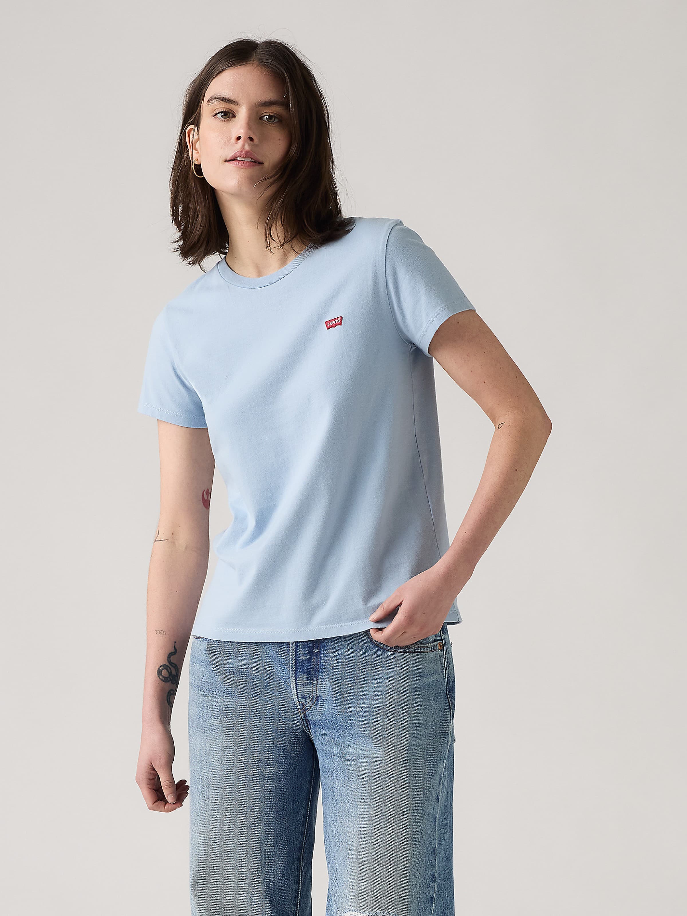 Perfect Hm Tee In Chambray Blue