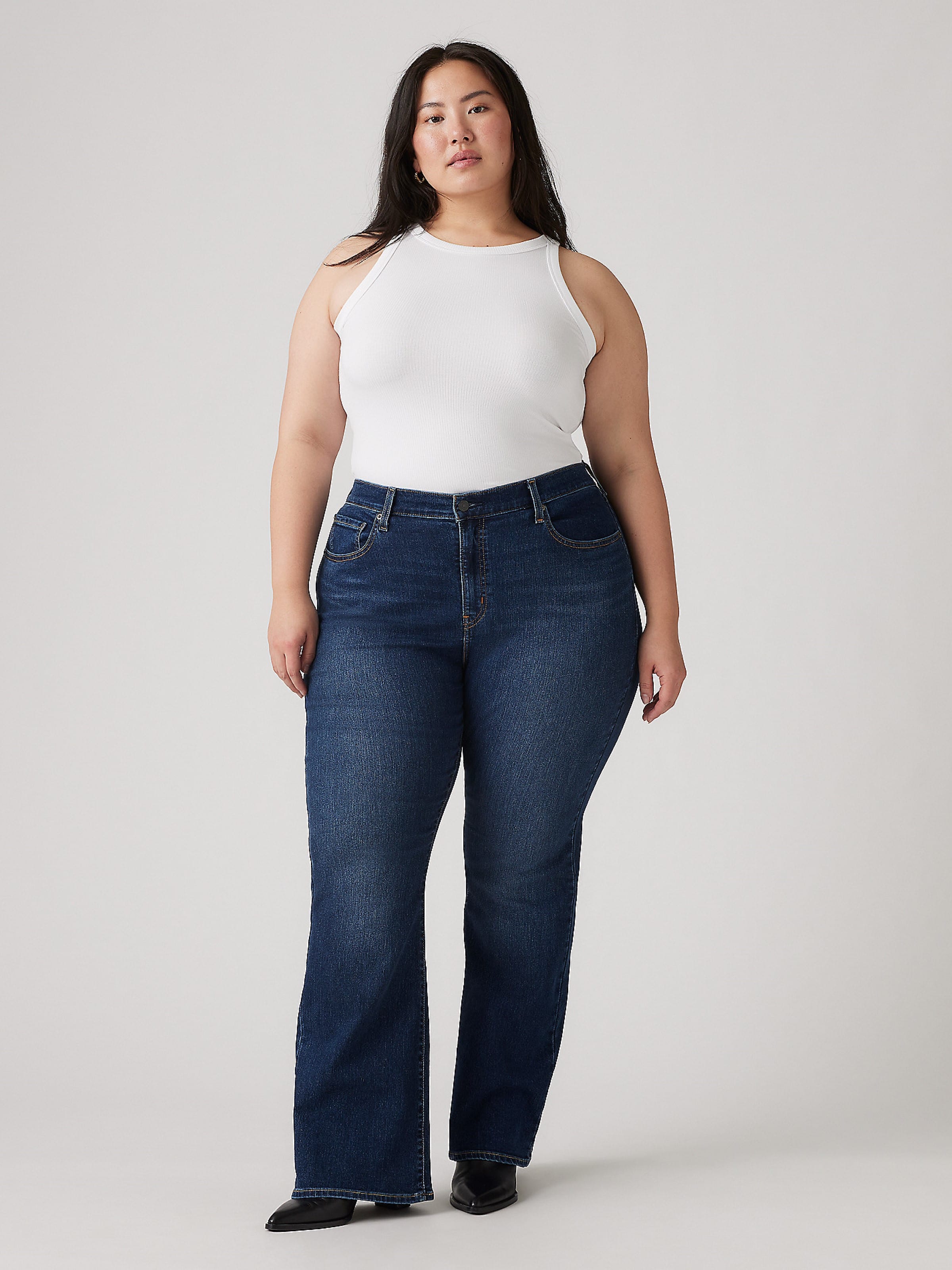 Plus High Rise Bootcut In Eternal Indigo Dark