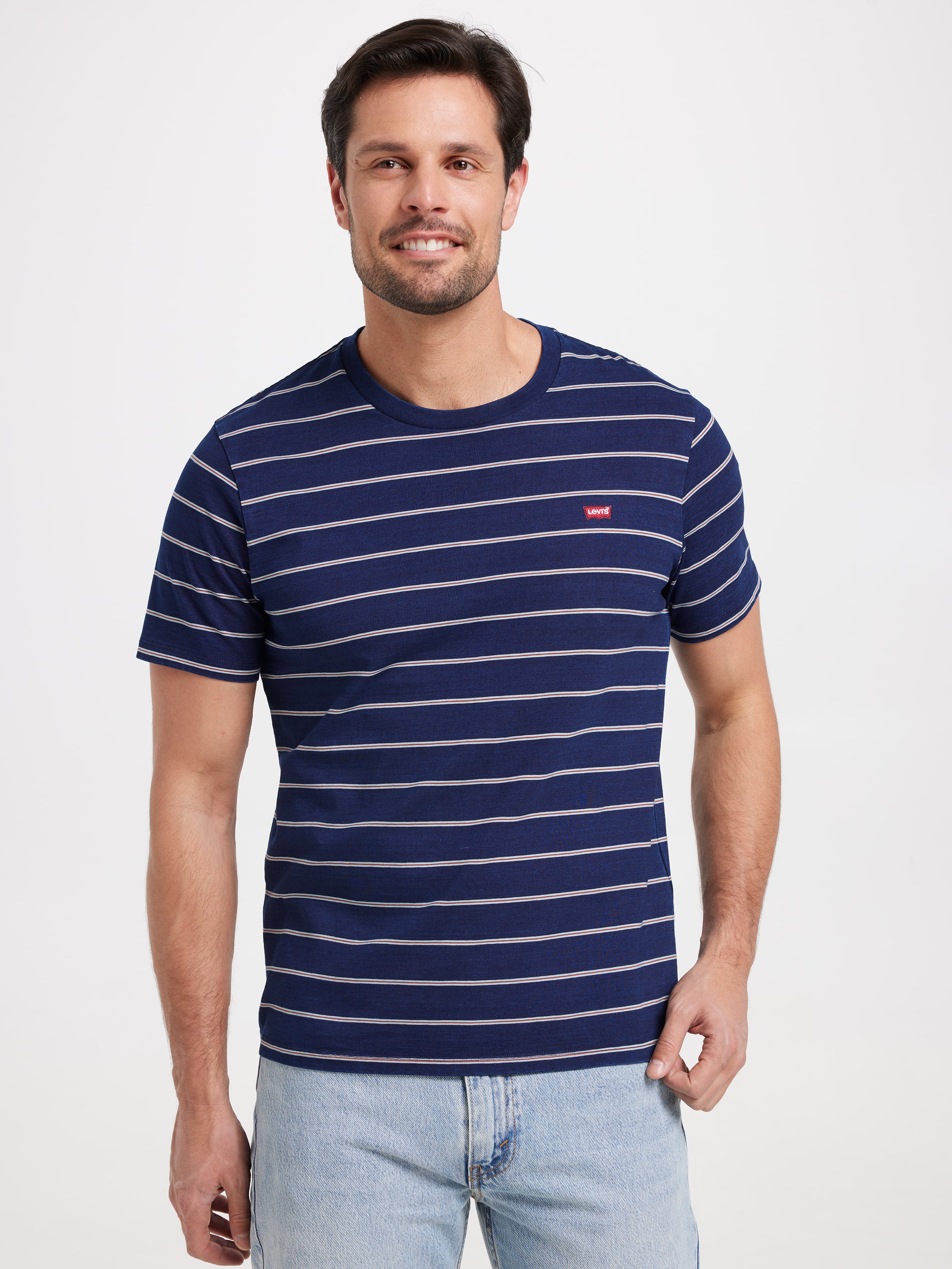 Original Hm Tee In Taper Stripe True Indigo Dark