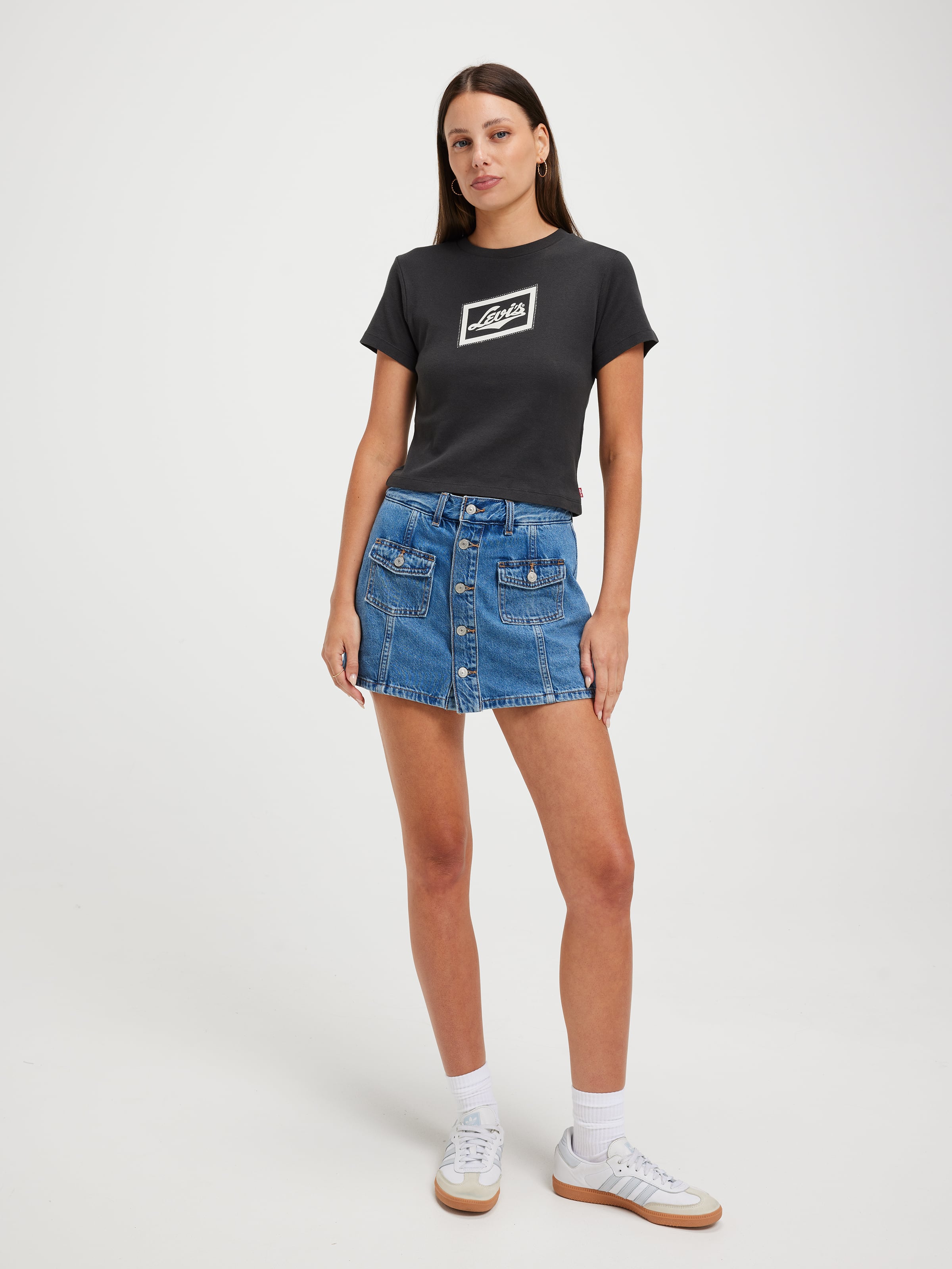 Essential Sporty Tee In Vintage Pirate Black