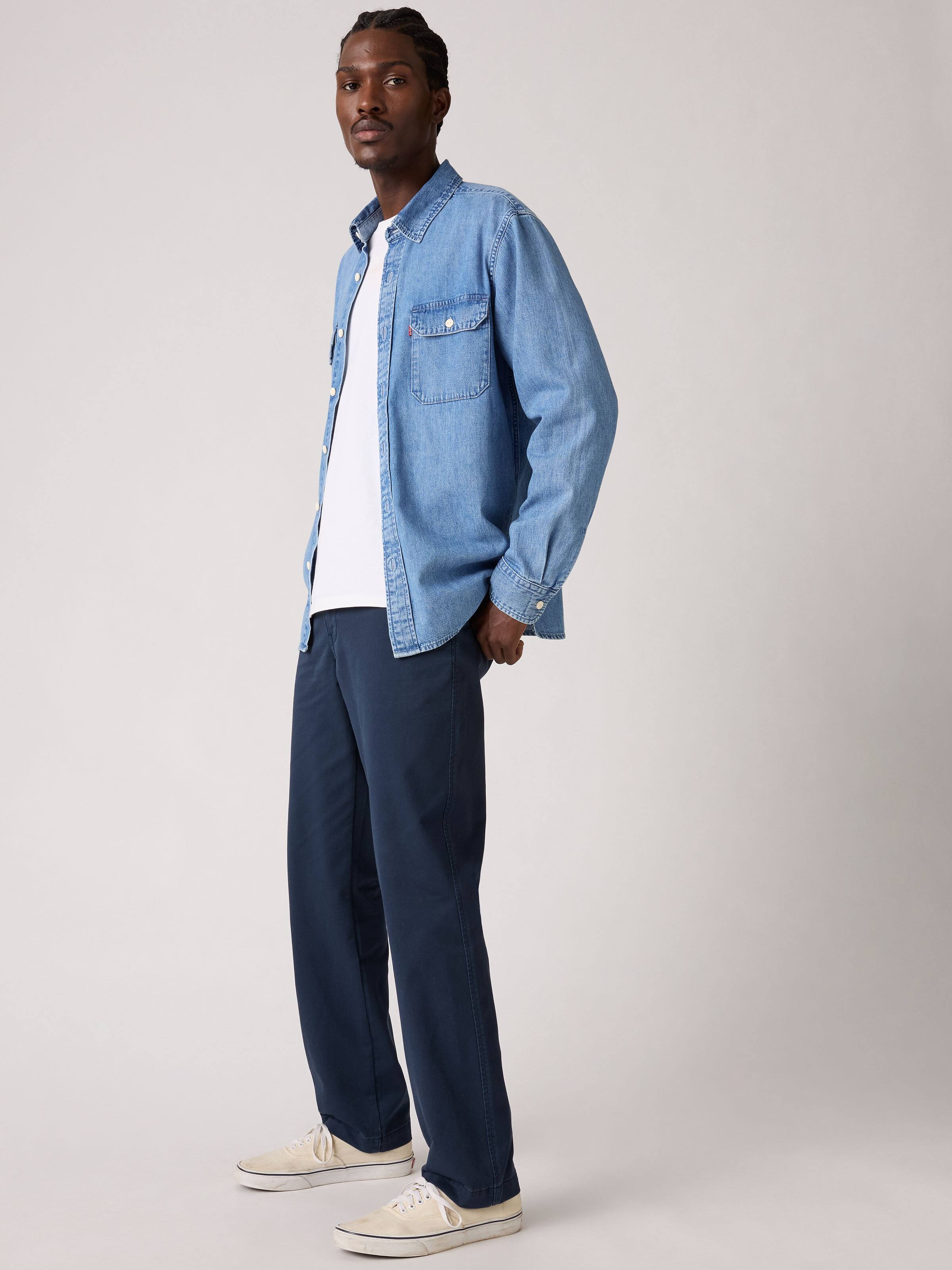 Xx Chino Relaxed Straight In Navy Blazer