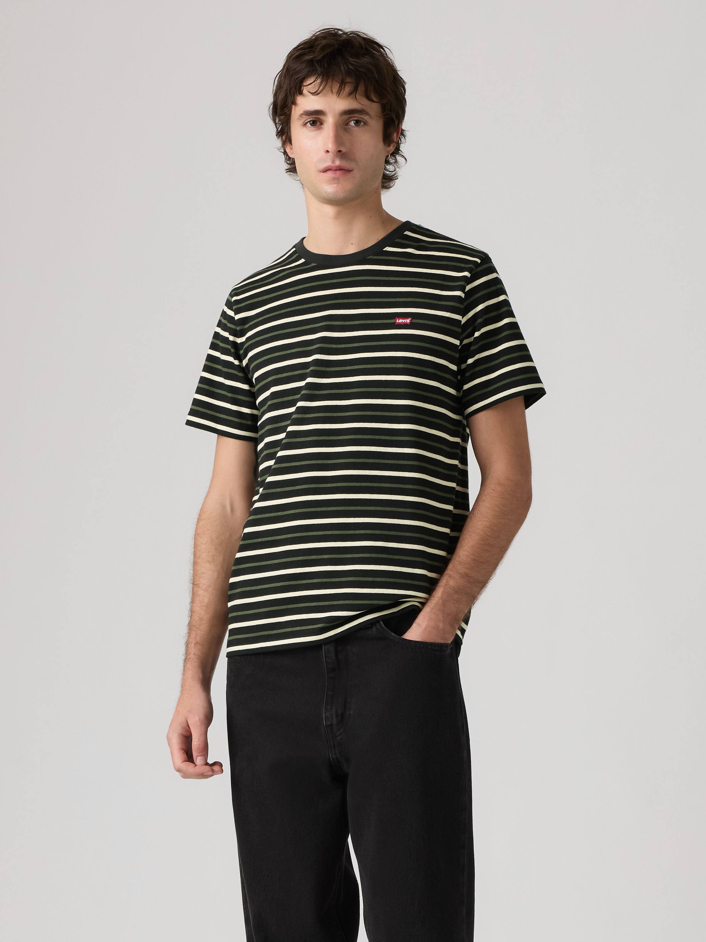 Original Hm Tee In Andor Stripe Jet Black