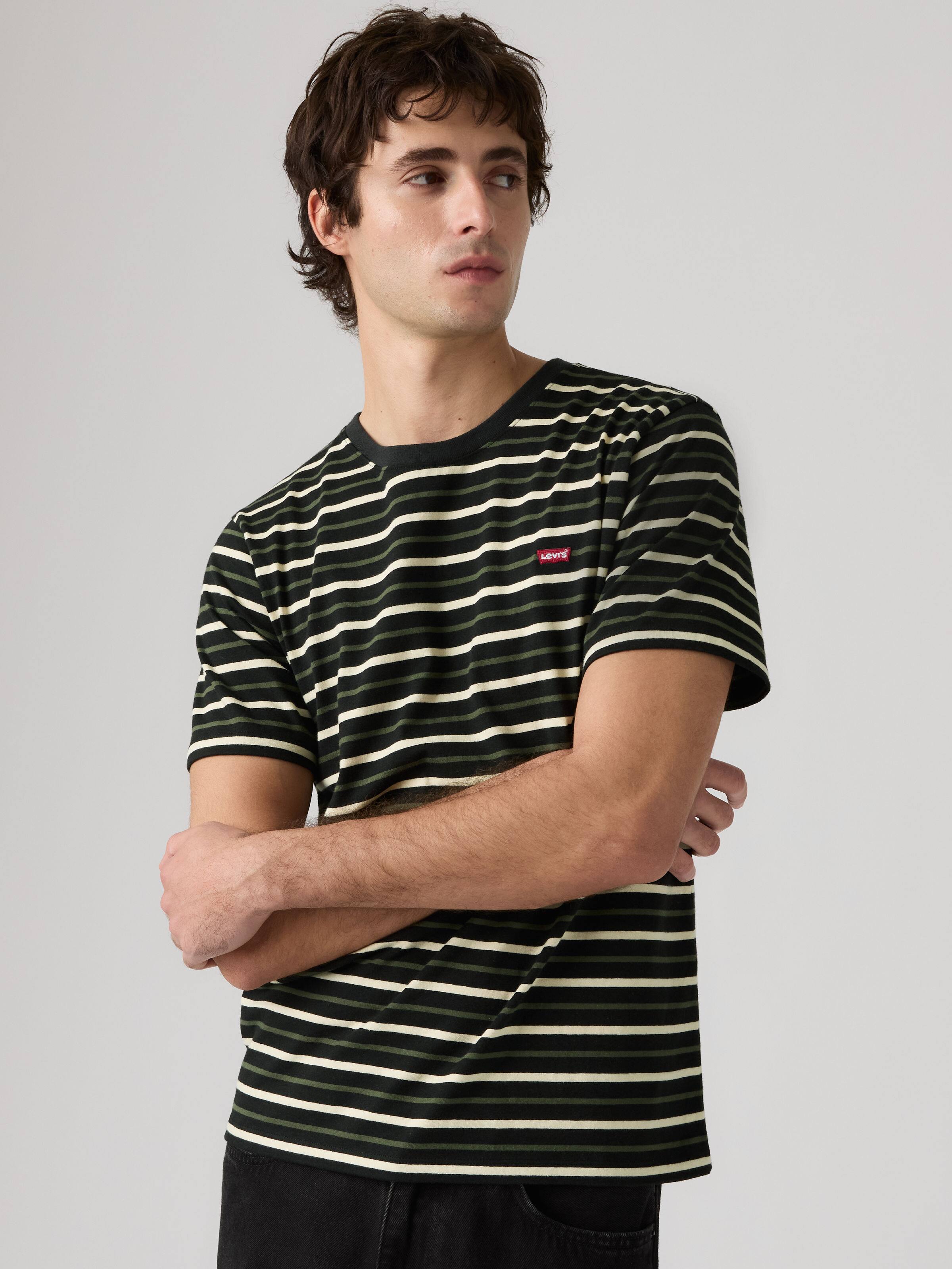 Original Hm Tee In Andor Stripe Jet Black