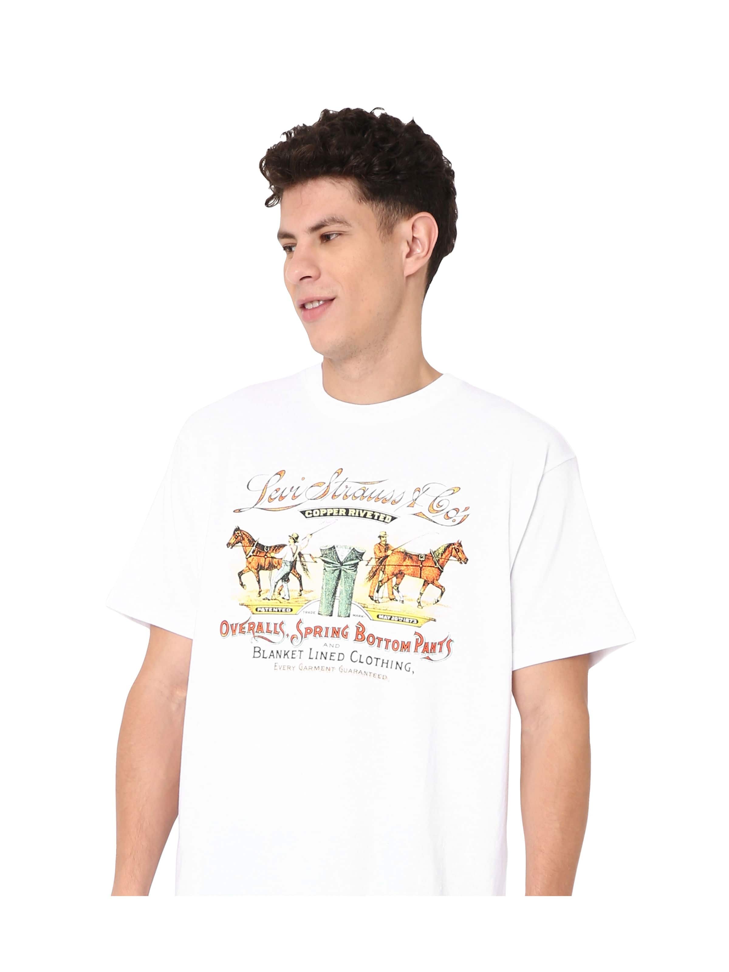 Vintage Fit Graphic Tee In Modern Authentic White