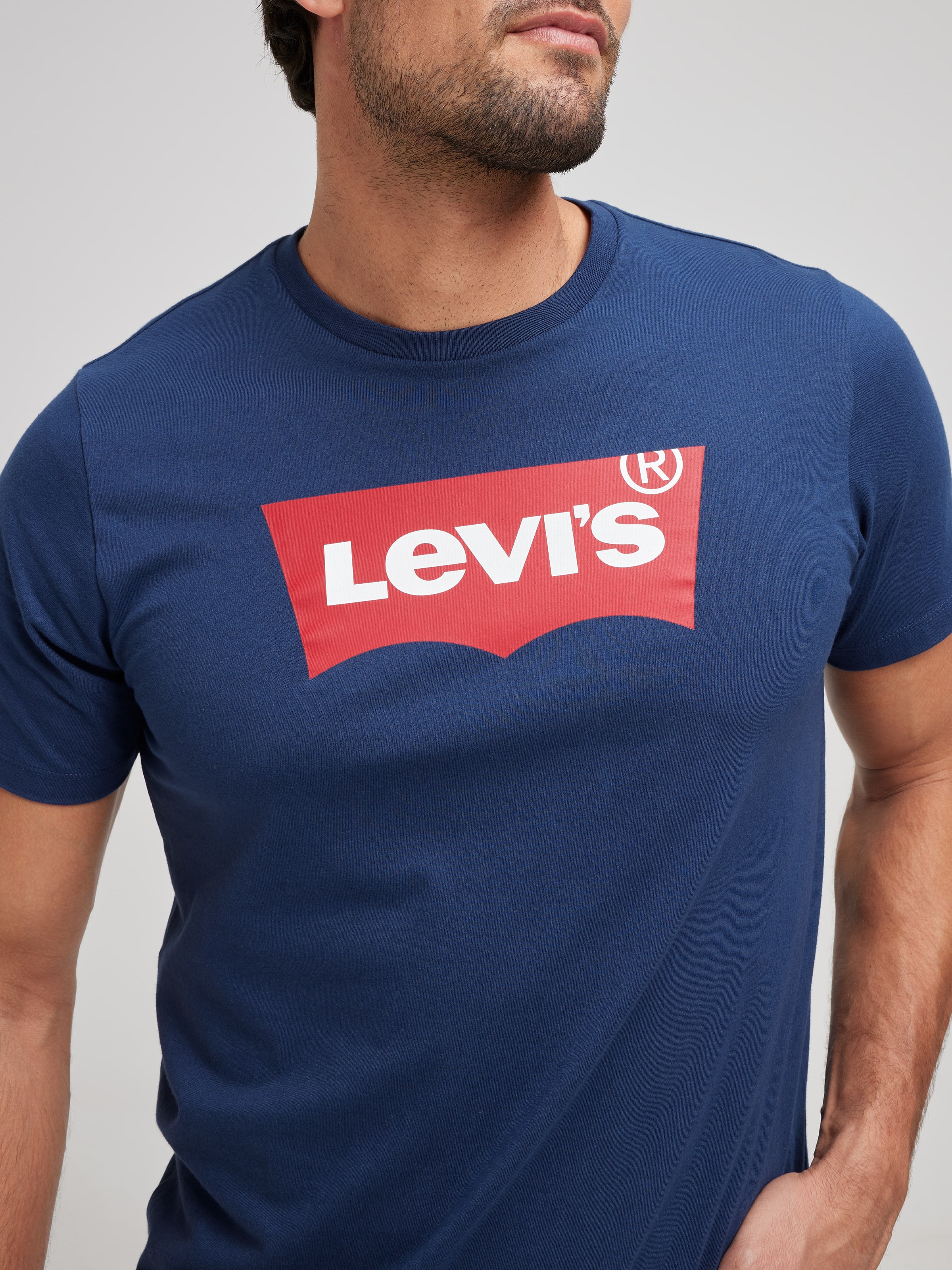 Graphic Batwing Tee In Navy