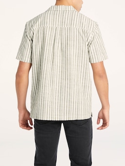 Resort Shirt In Sage Stripe