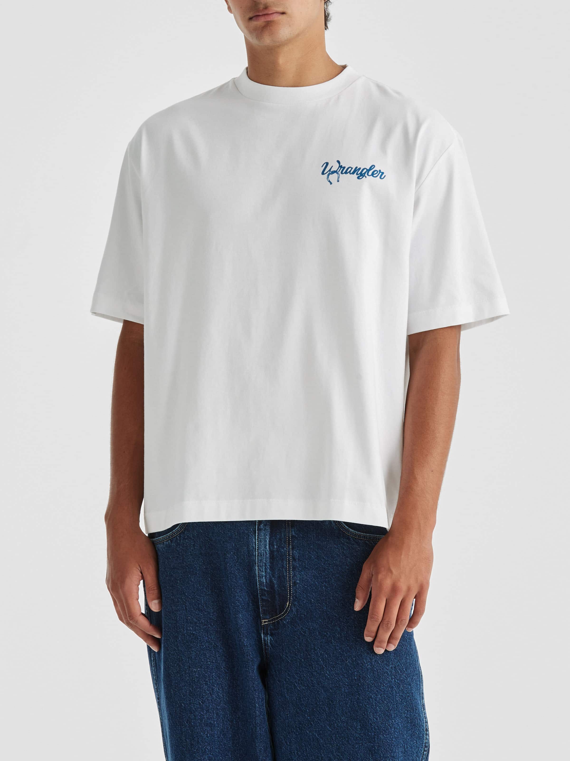 Lucky You Boxcar Tee In White