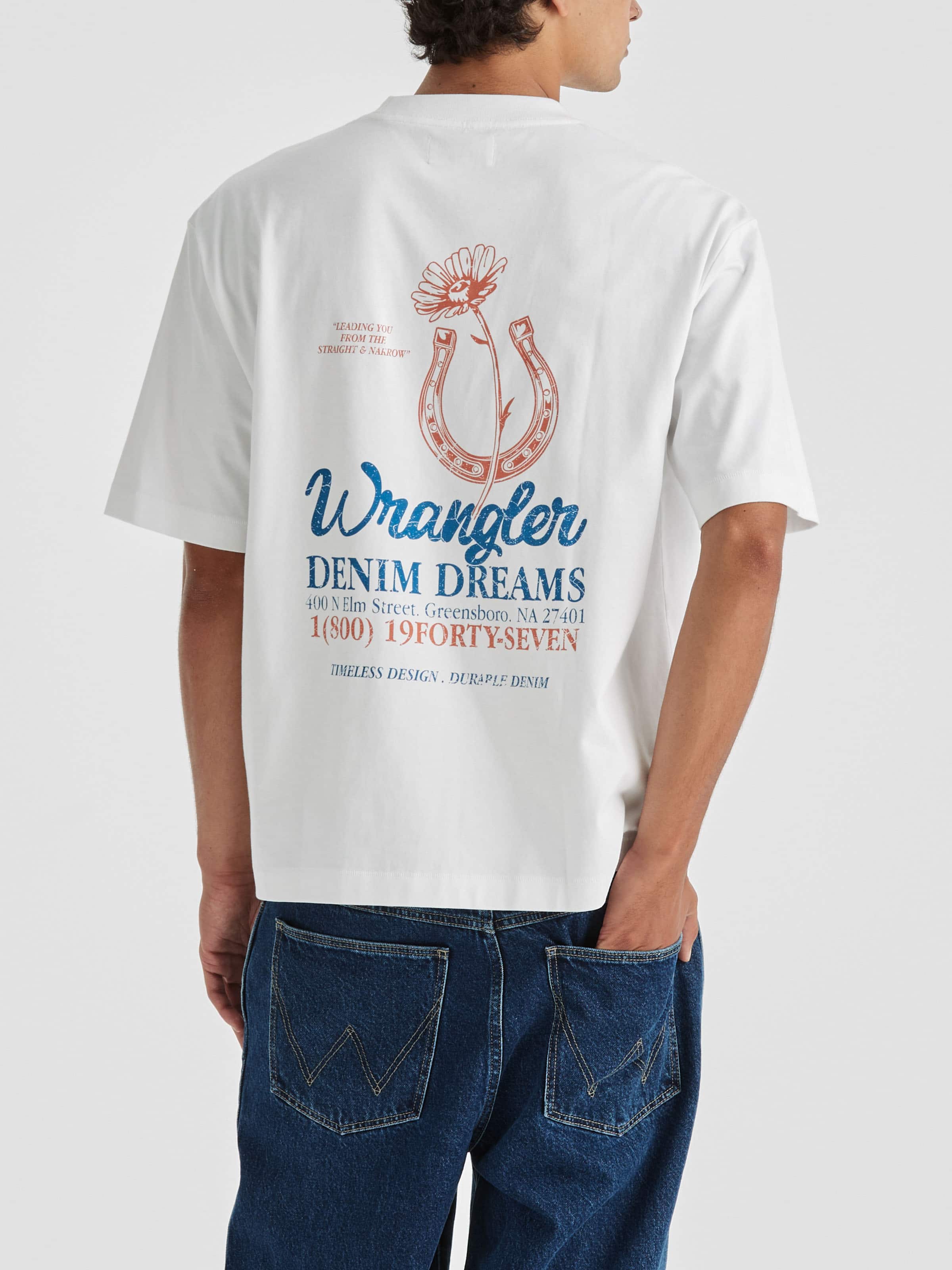 Lucky You Boxcar Tee In White
