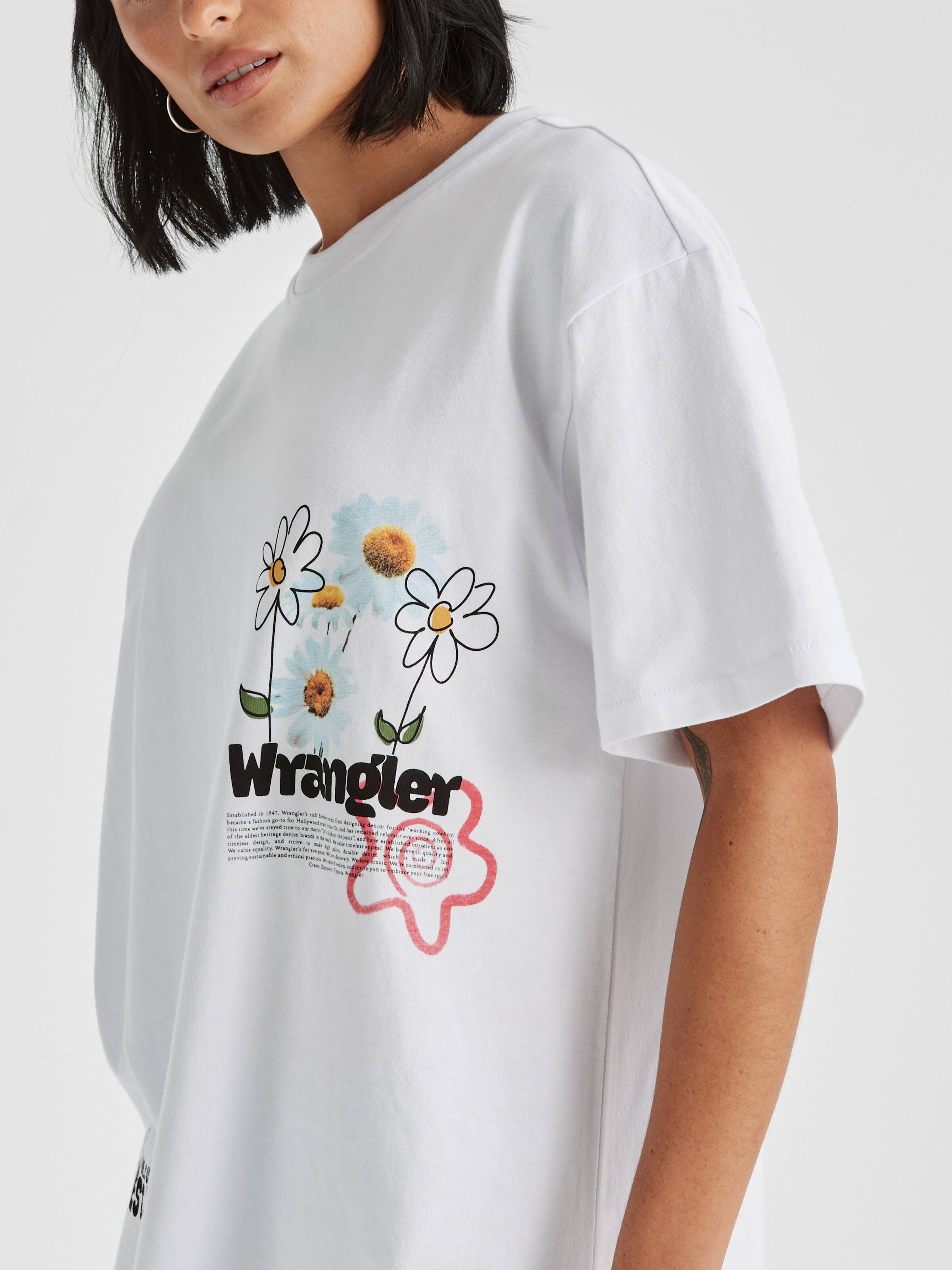 Spiral Daizie Slouch Tee In Optic White