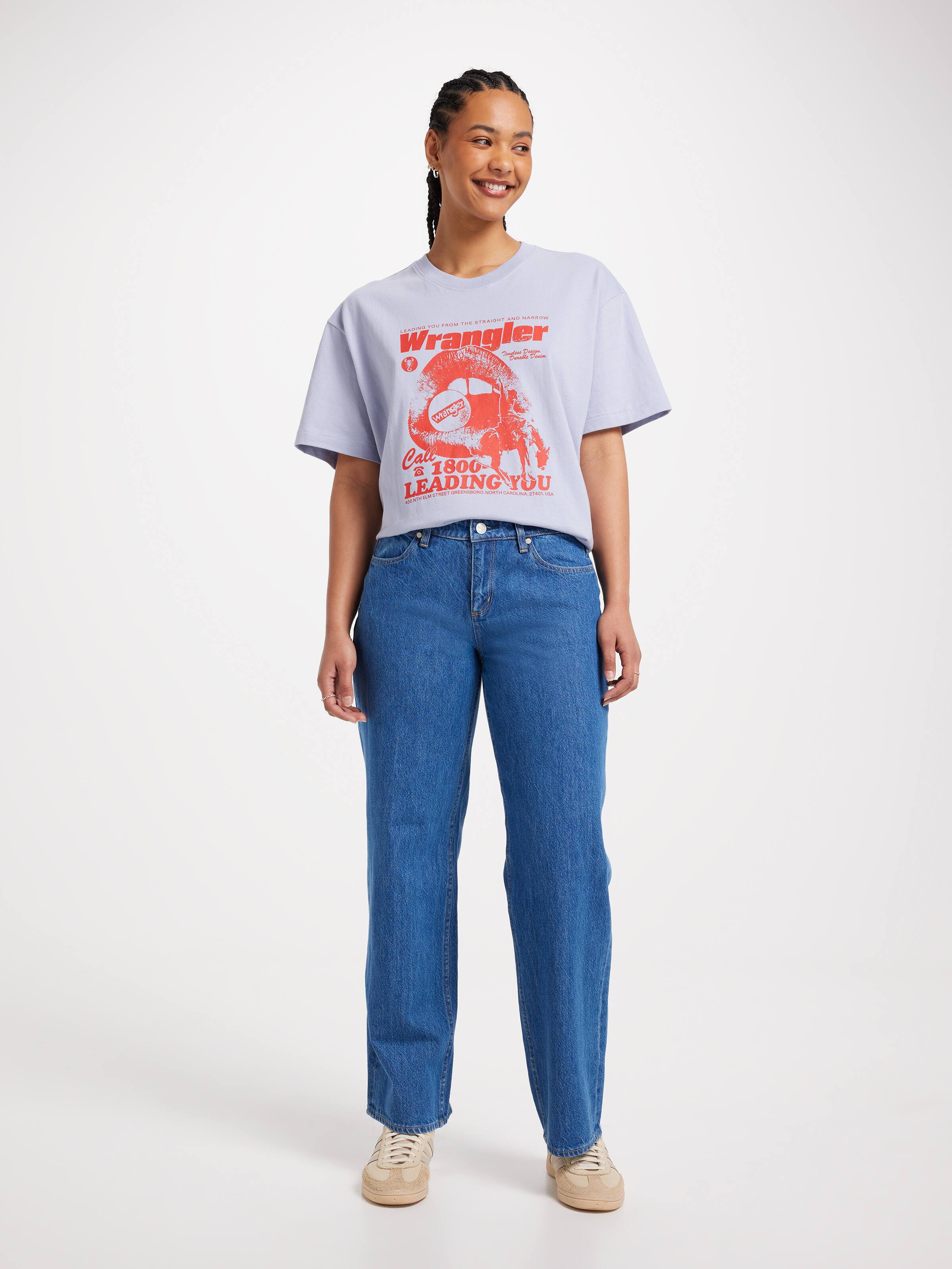 Leading You Slouch Tee In Lilac Cloud