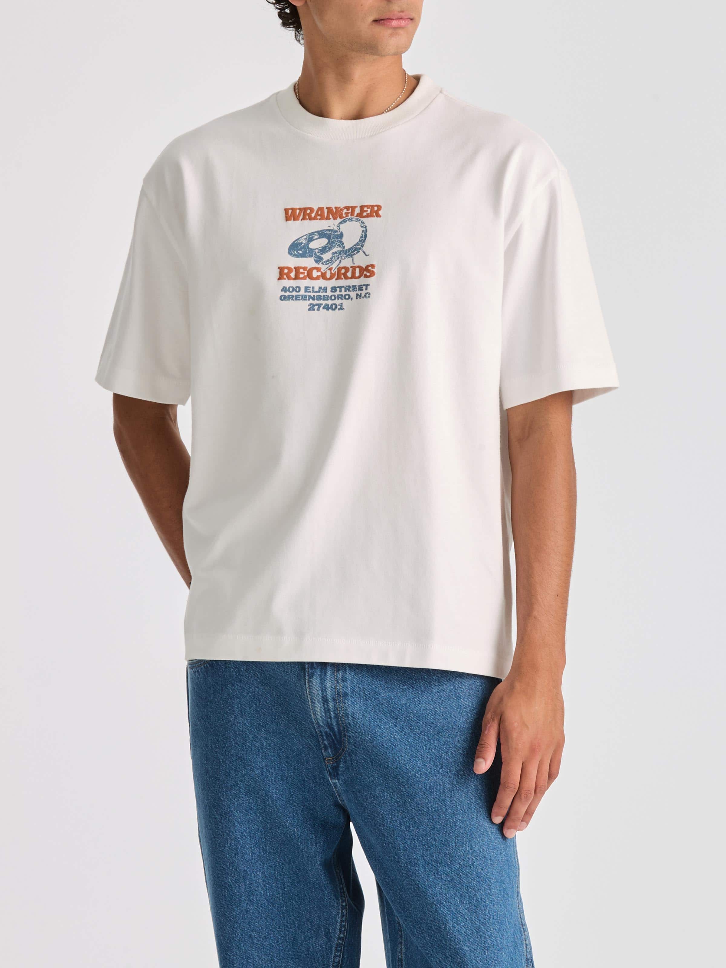 Scratch Boxcar Tee In White