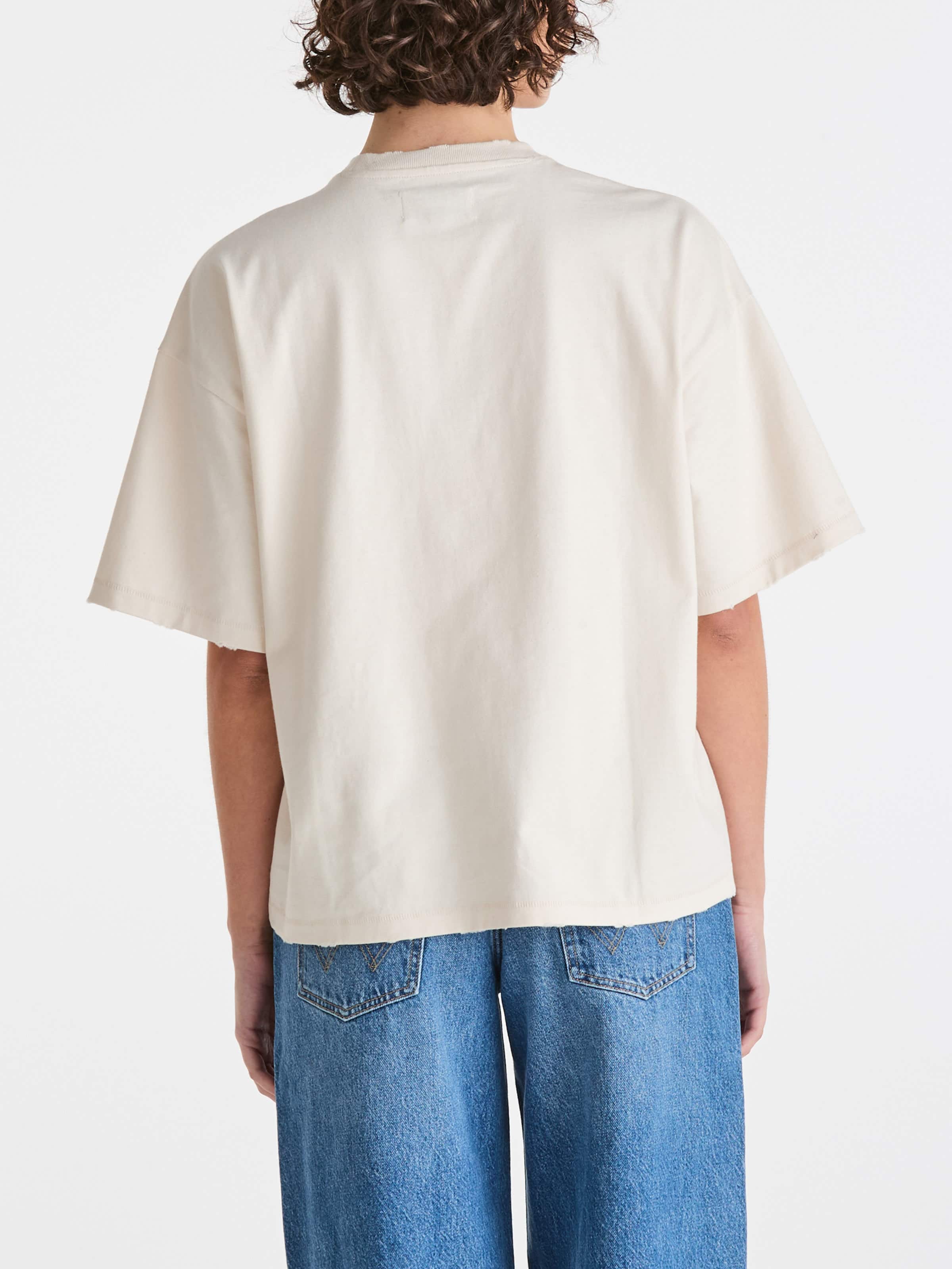 Bucking Boxed Tee In Ecru