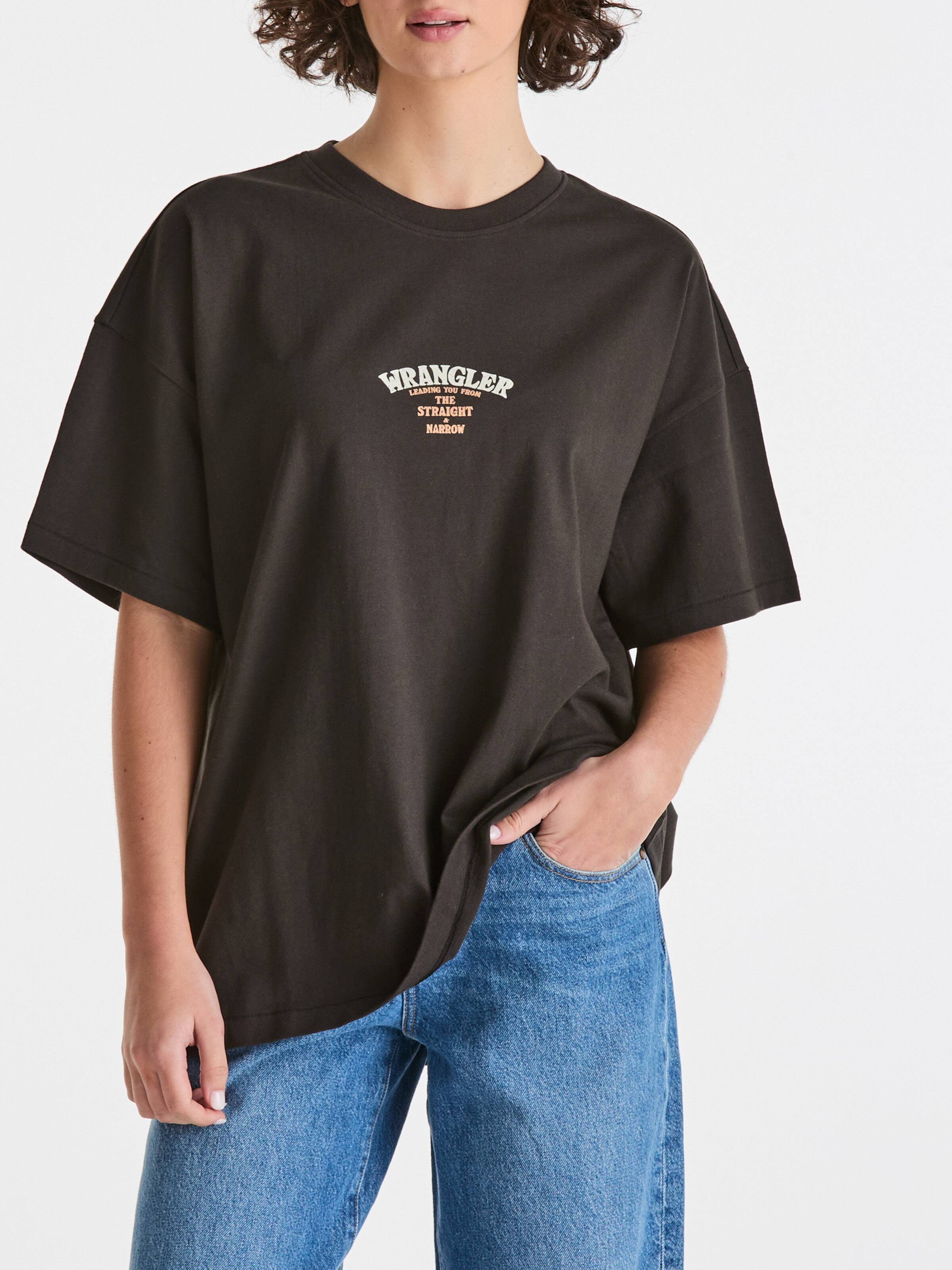 Evolutions Boxy Slouch Tee In Worn Black