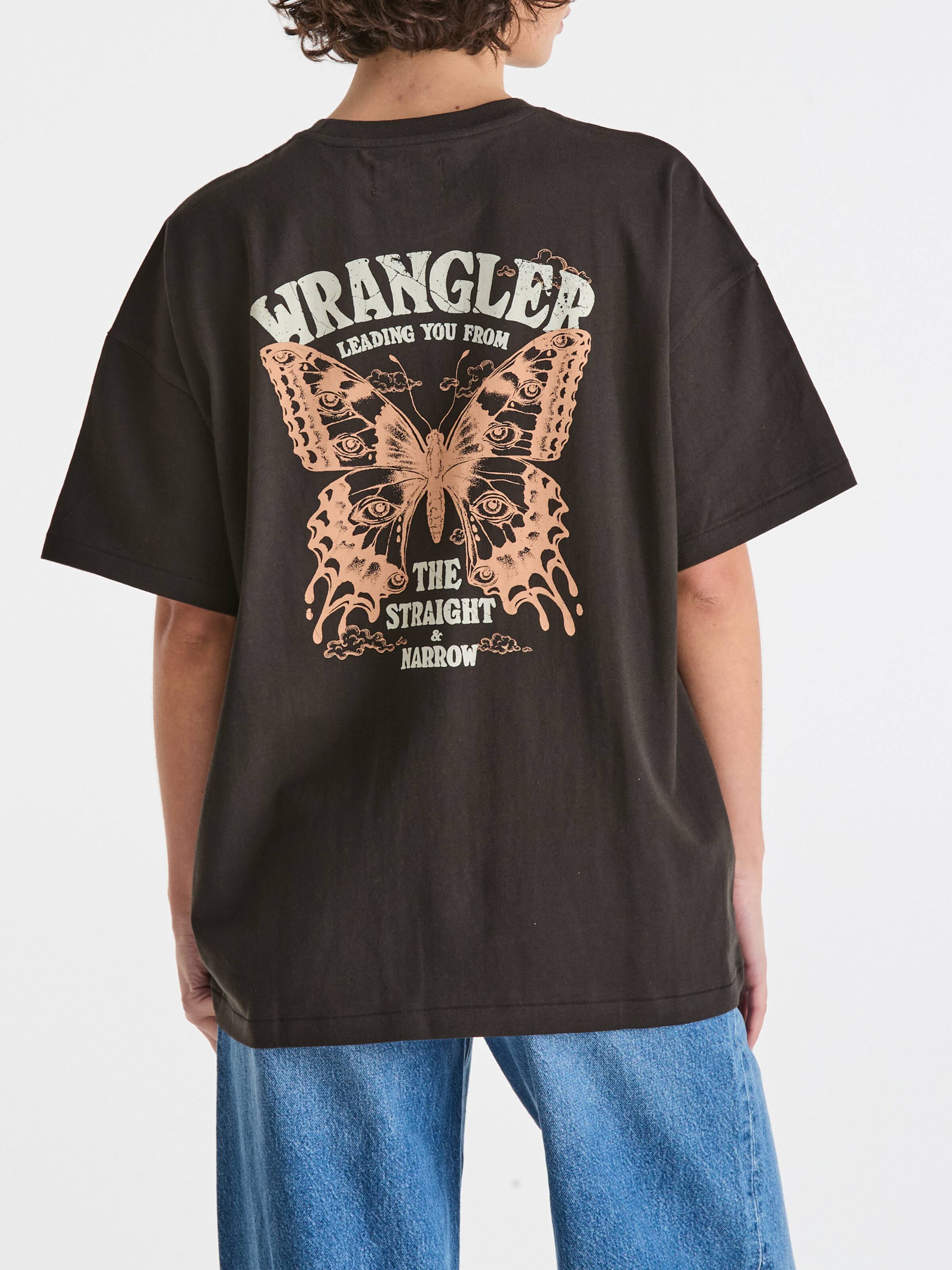 Evolutions Boxy Slouch Tee In Worn Black