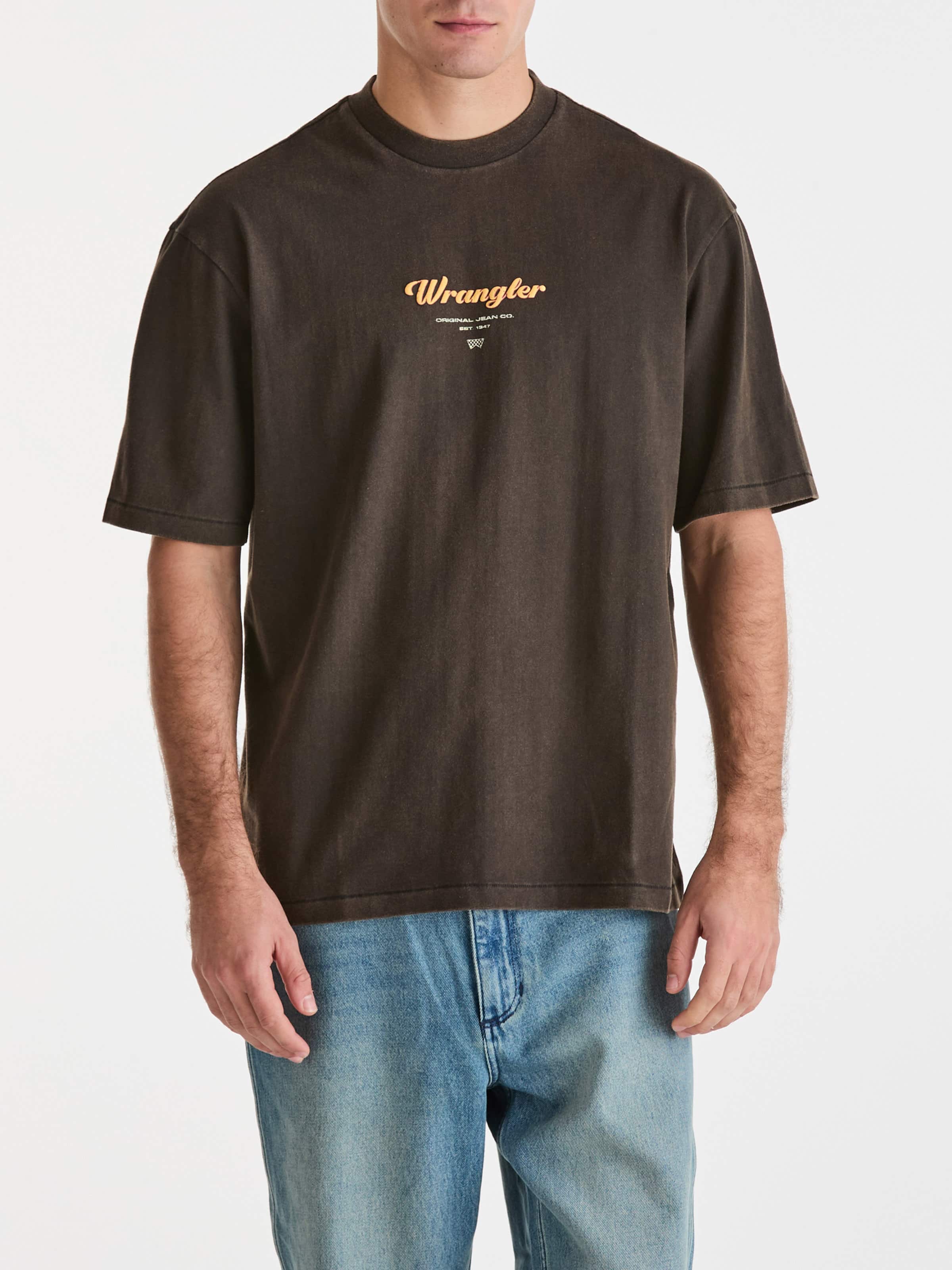 North Elm Slacker Tee In Worn Black