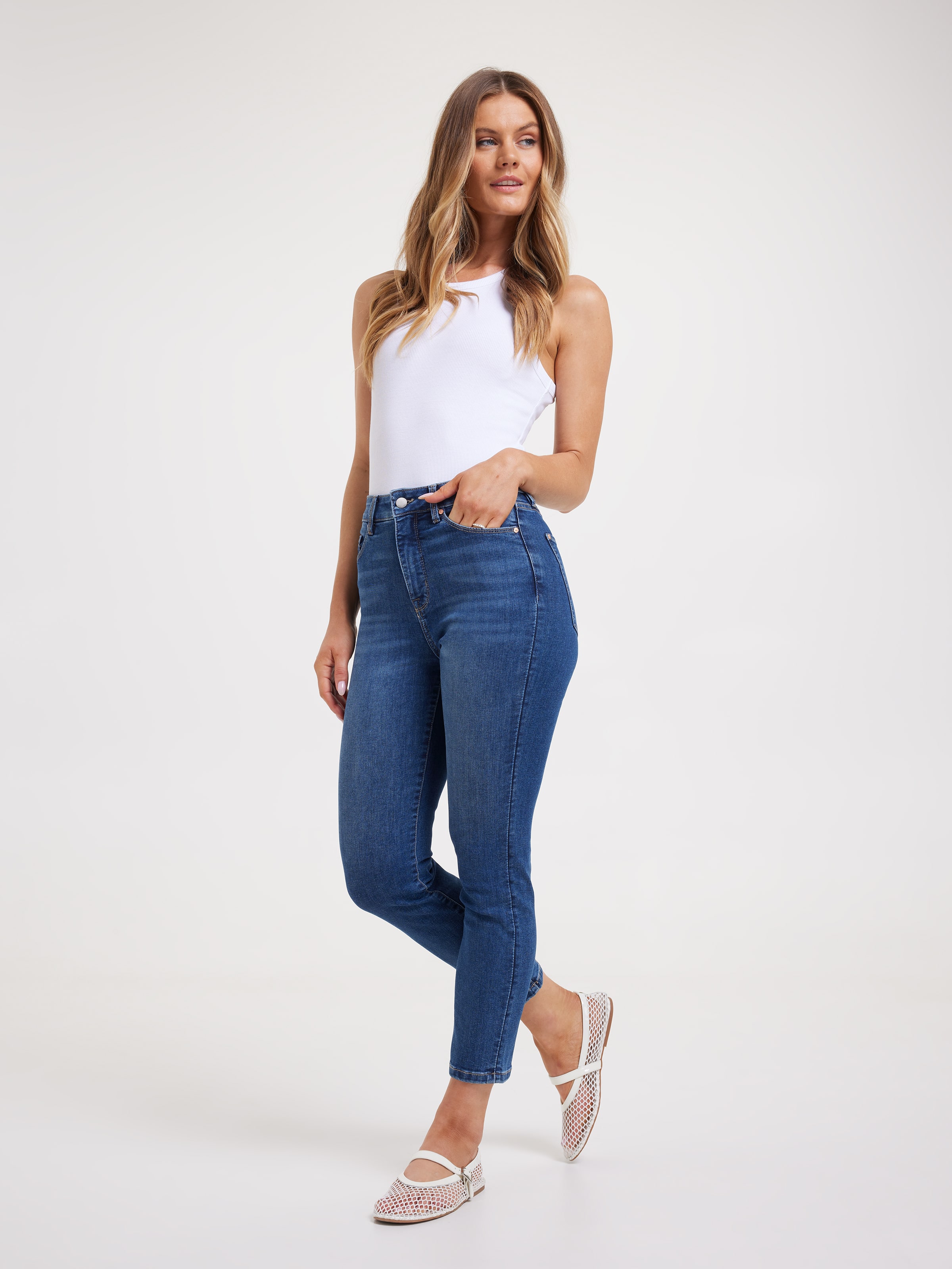 Reformed Sky High Slim Crop Jean