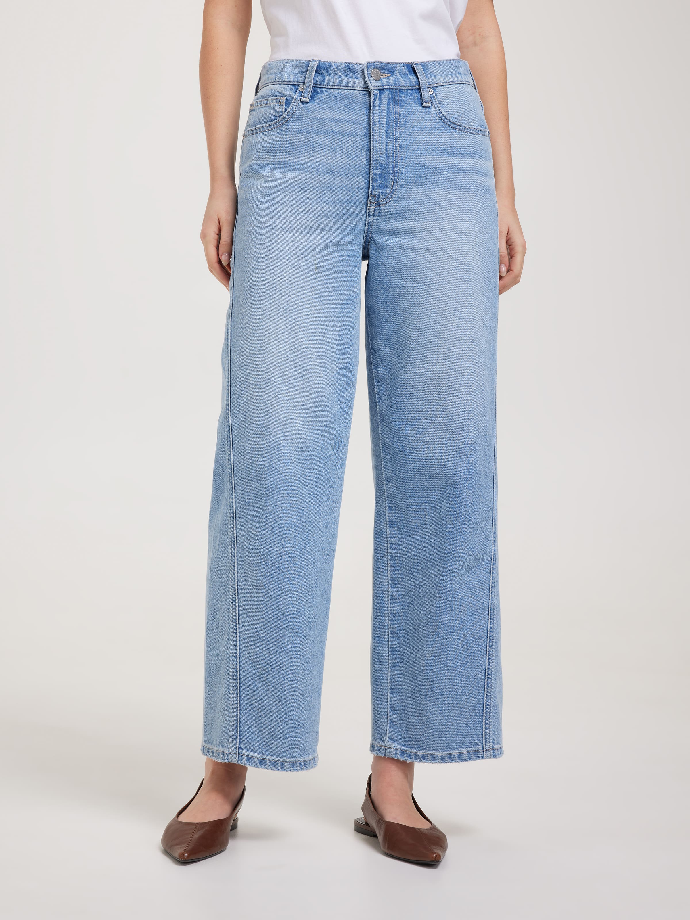 Originals High Rise Waist Forward Seam Wide Ankle