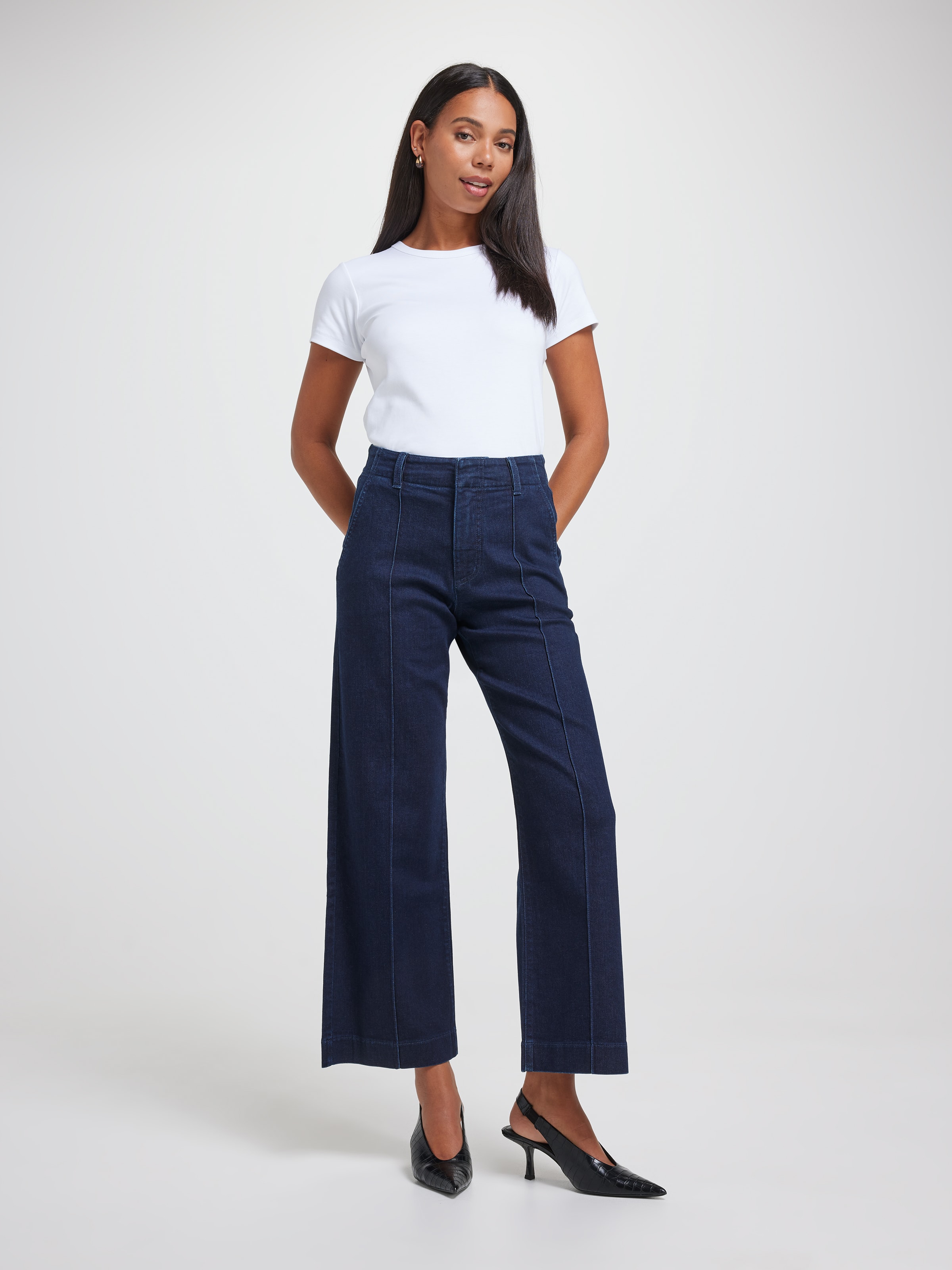 Originals Pintuck Wide Ankle Jean