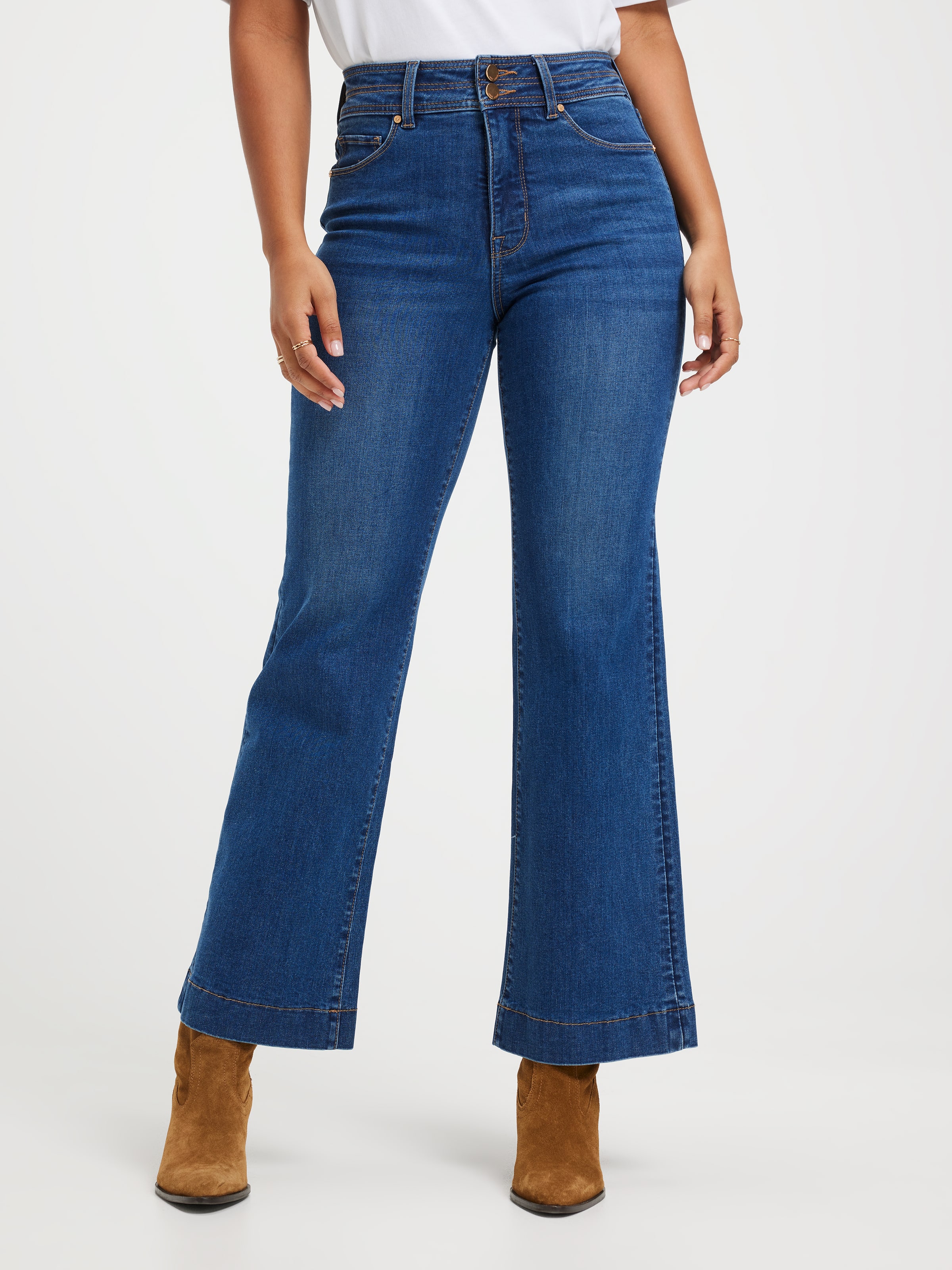 Reformed High Rise Slim Wide Leg Jean