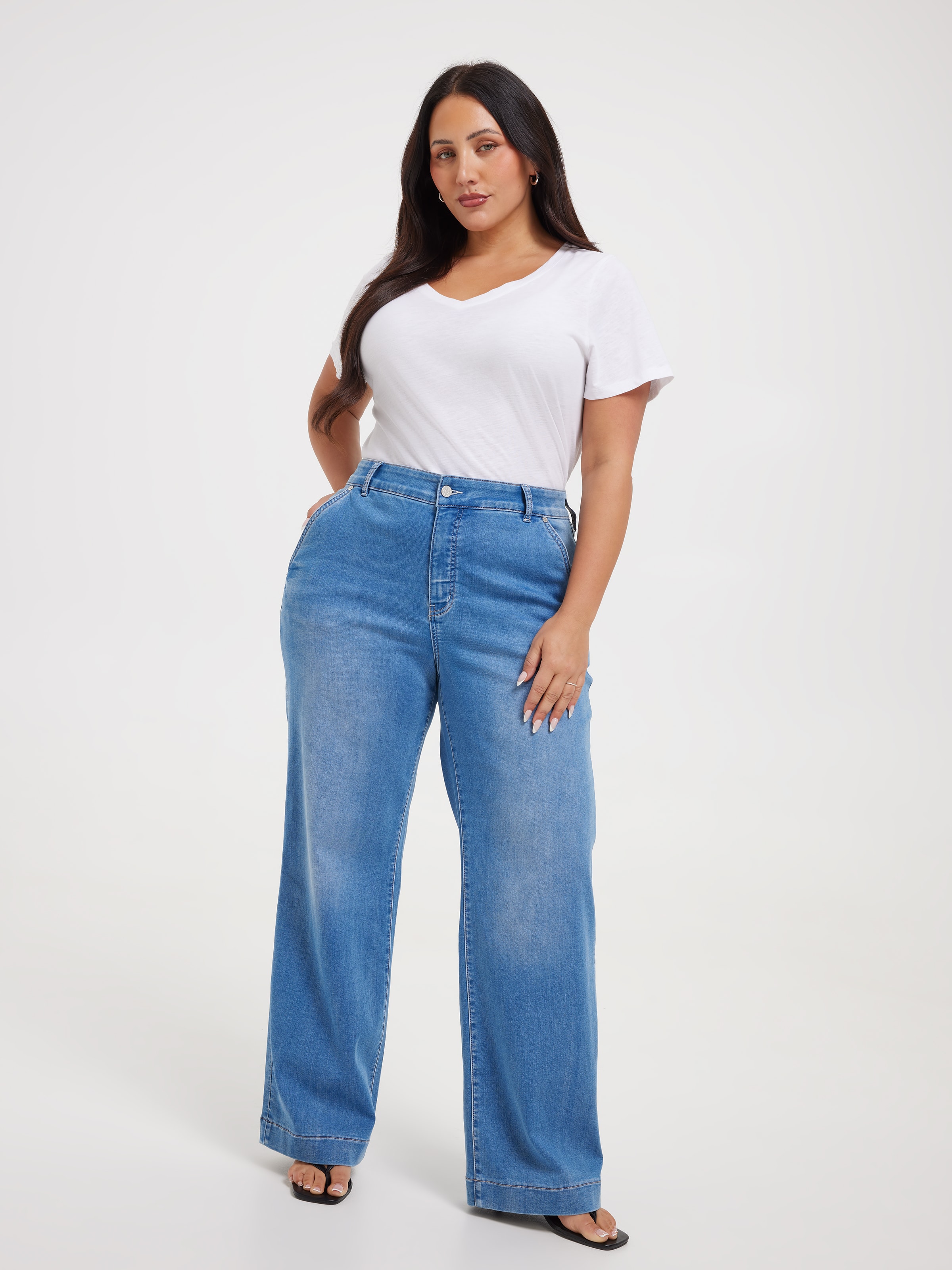 Curve Perfect V Neck Boyfriend Tee