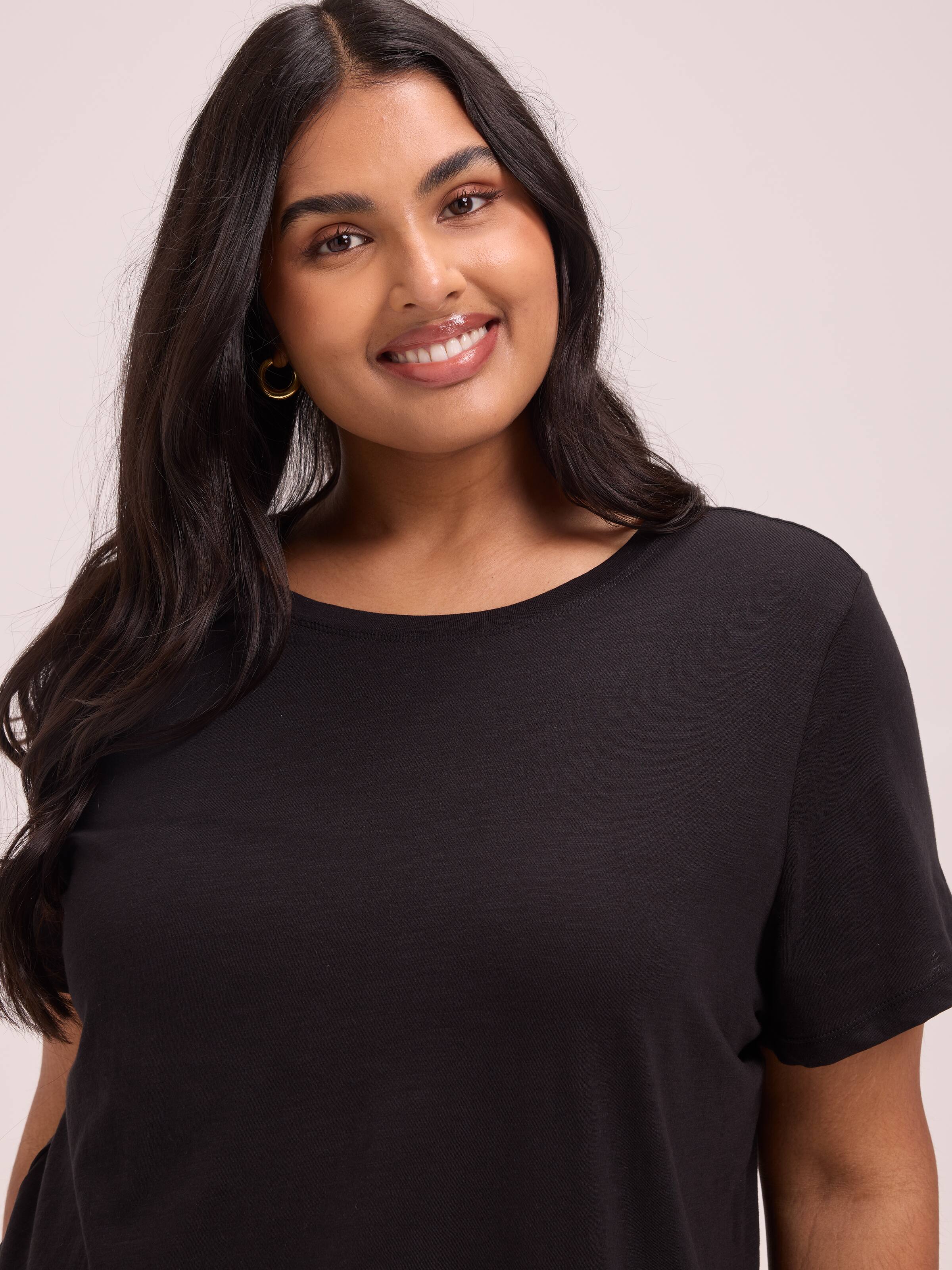Curve Perfect Crew Neck Boyfriend Tee