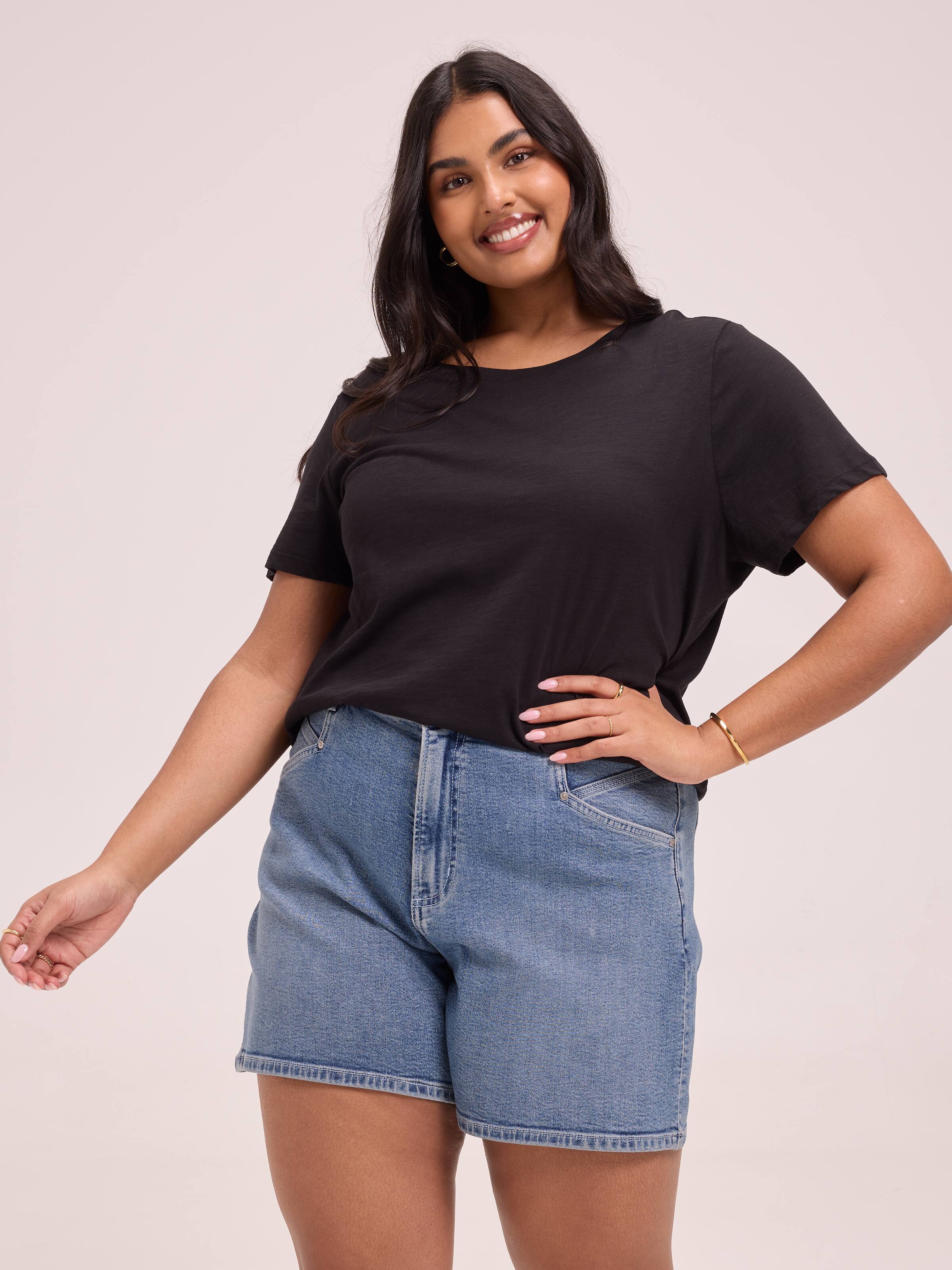 Curve Perfect Crew Neck Boyfriend Tee