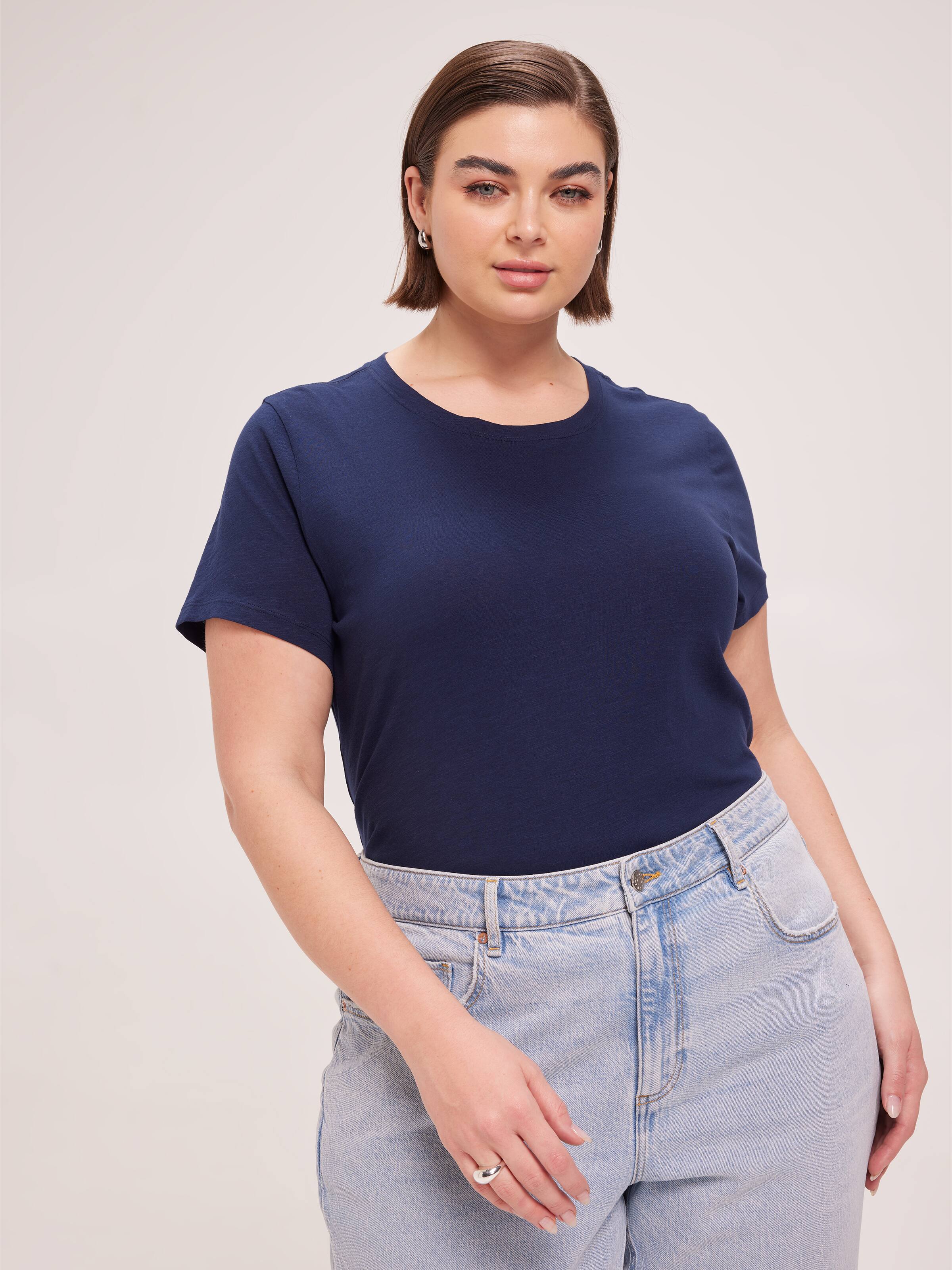 Curve Perfect Crew Neck Boyfriend Tee