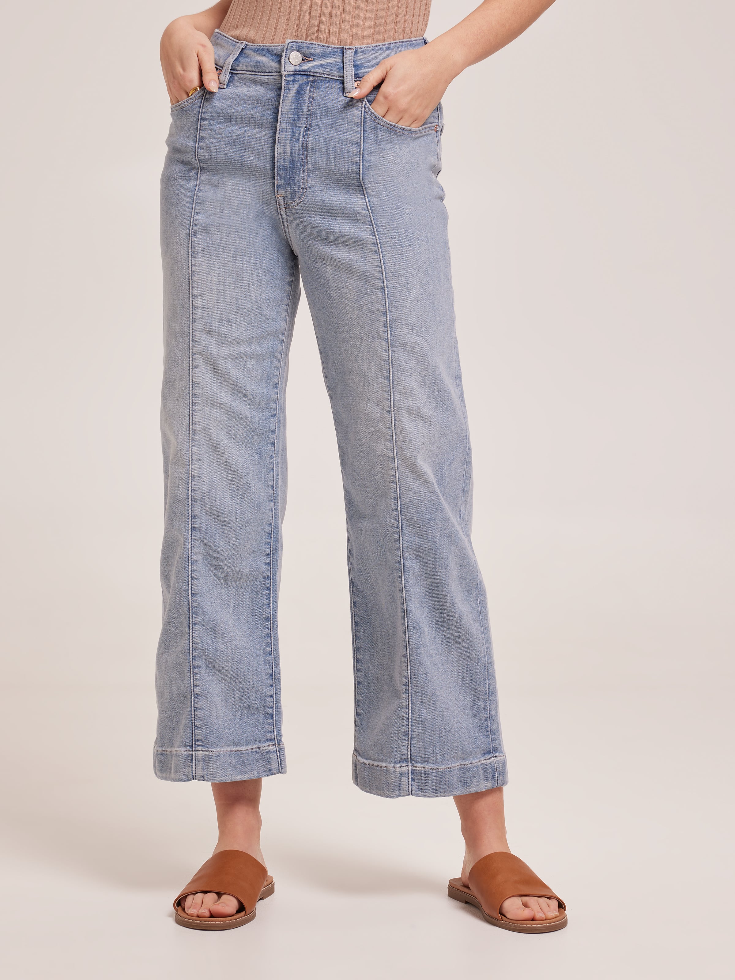 Originals High Rise Seam Front Wide Leg Jean