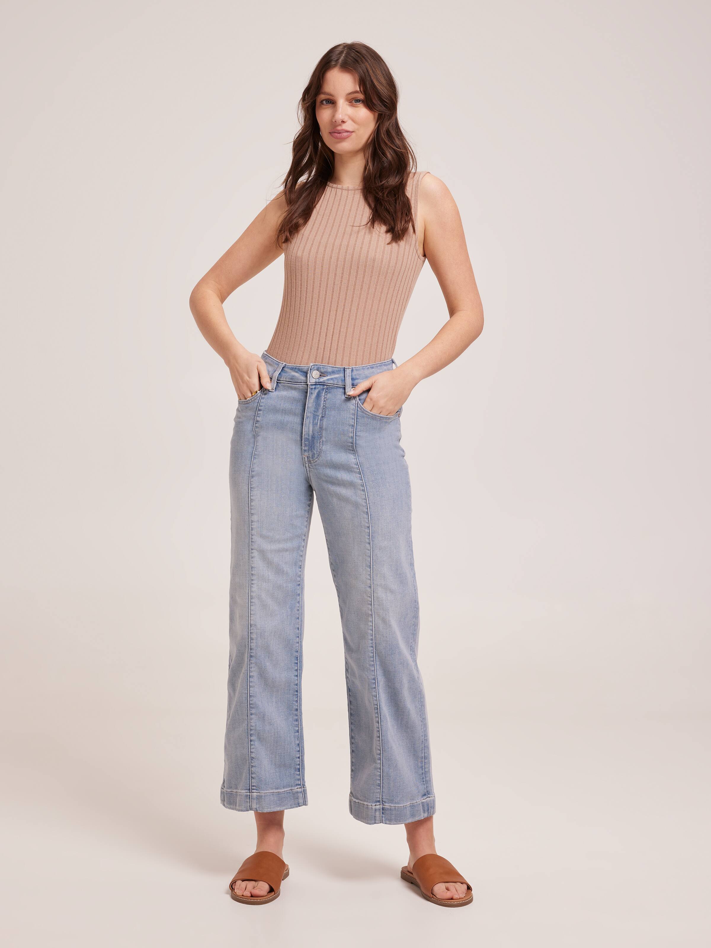 Originals High Rise Seam Front Wide Leg Jean