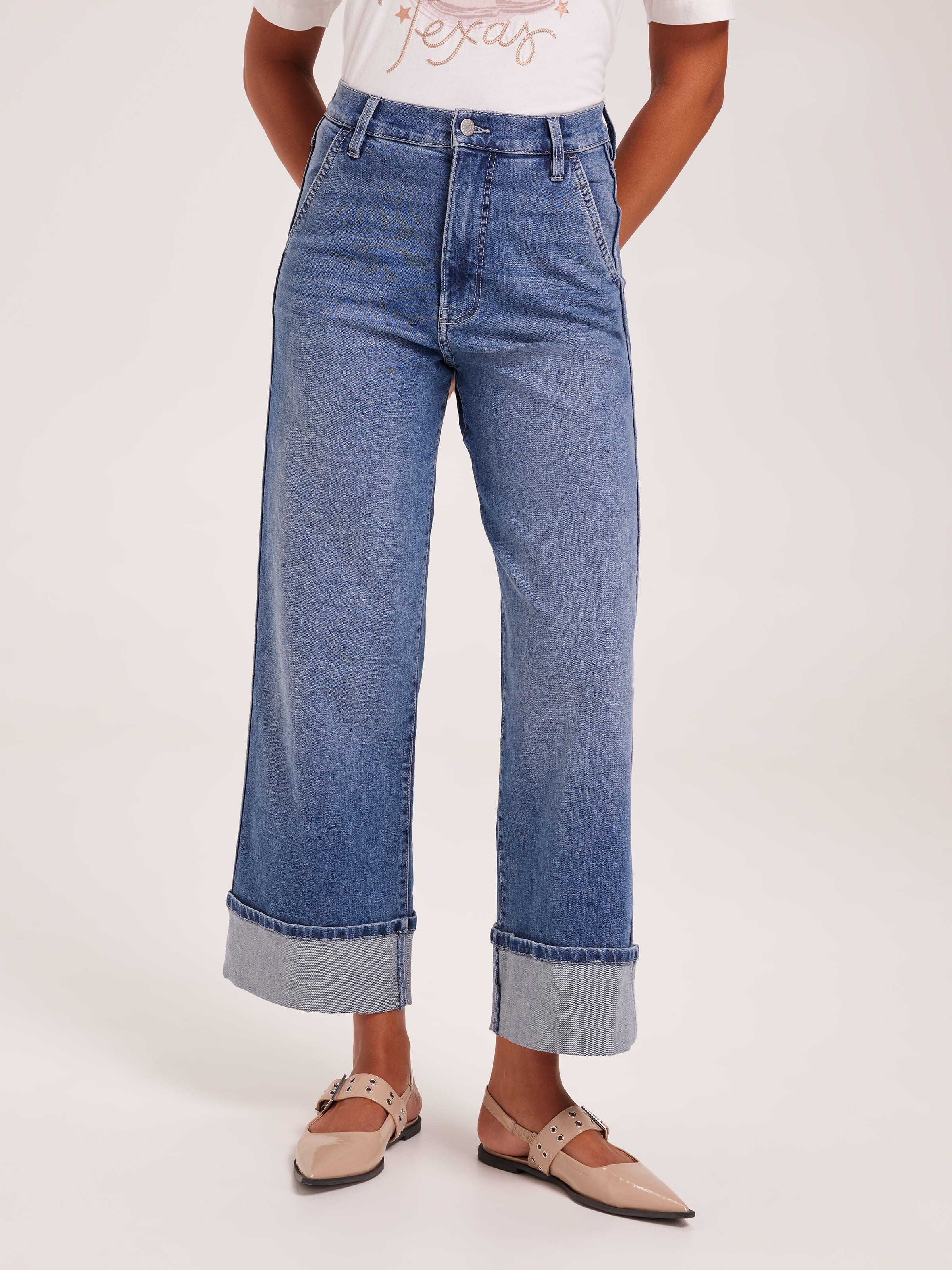 Originals High Rise Wide Cuff Ankle Jean
