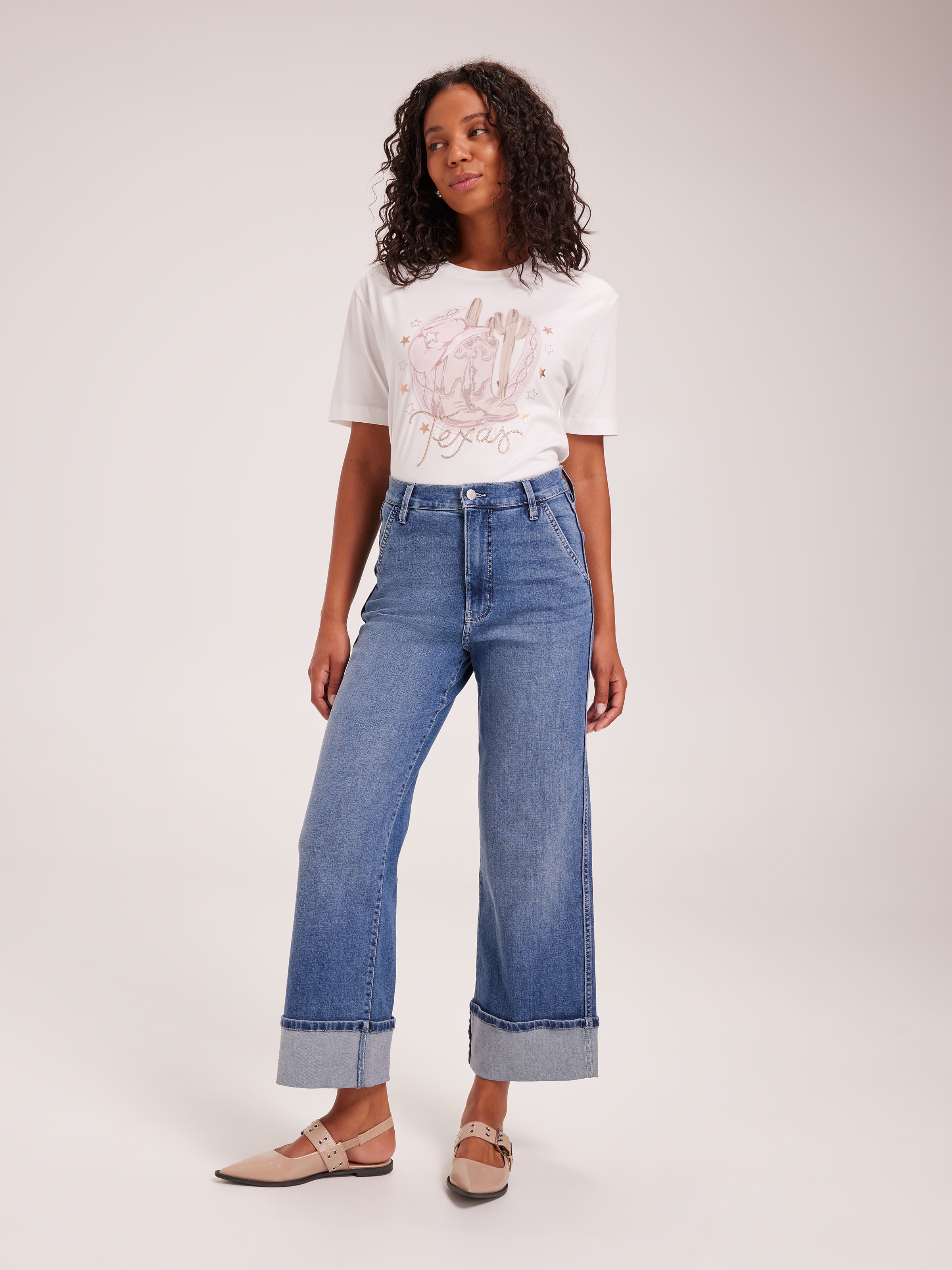 Originals High Rise Wide Cuff Ankle Jean