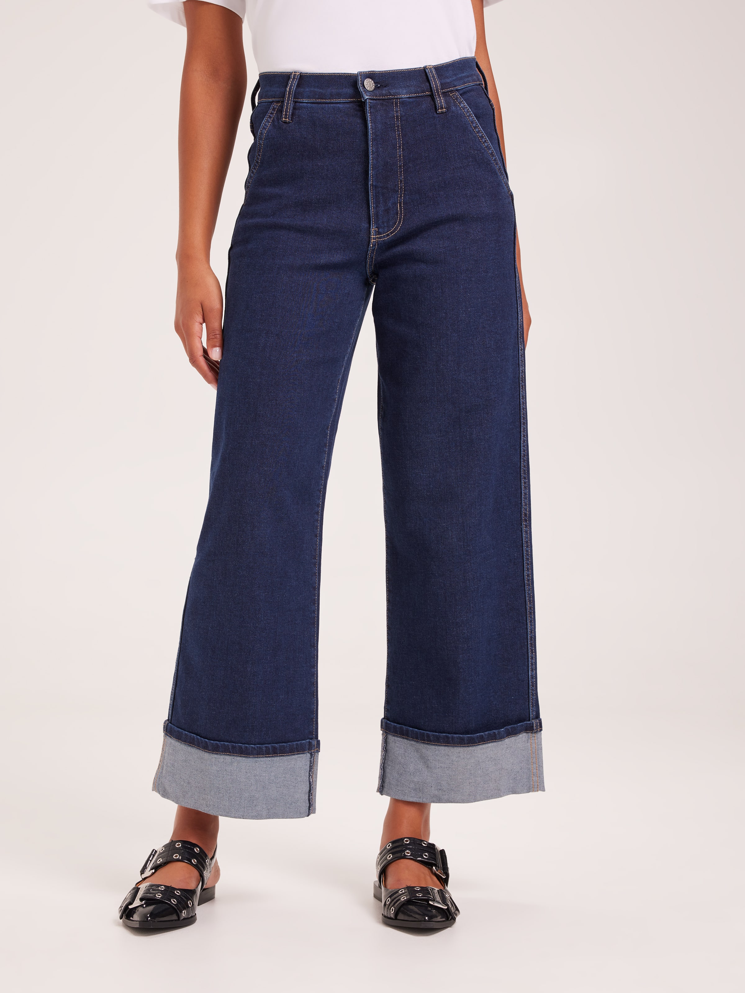 Originals High Rise Wide Cuff Ankle Jean